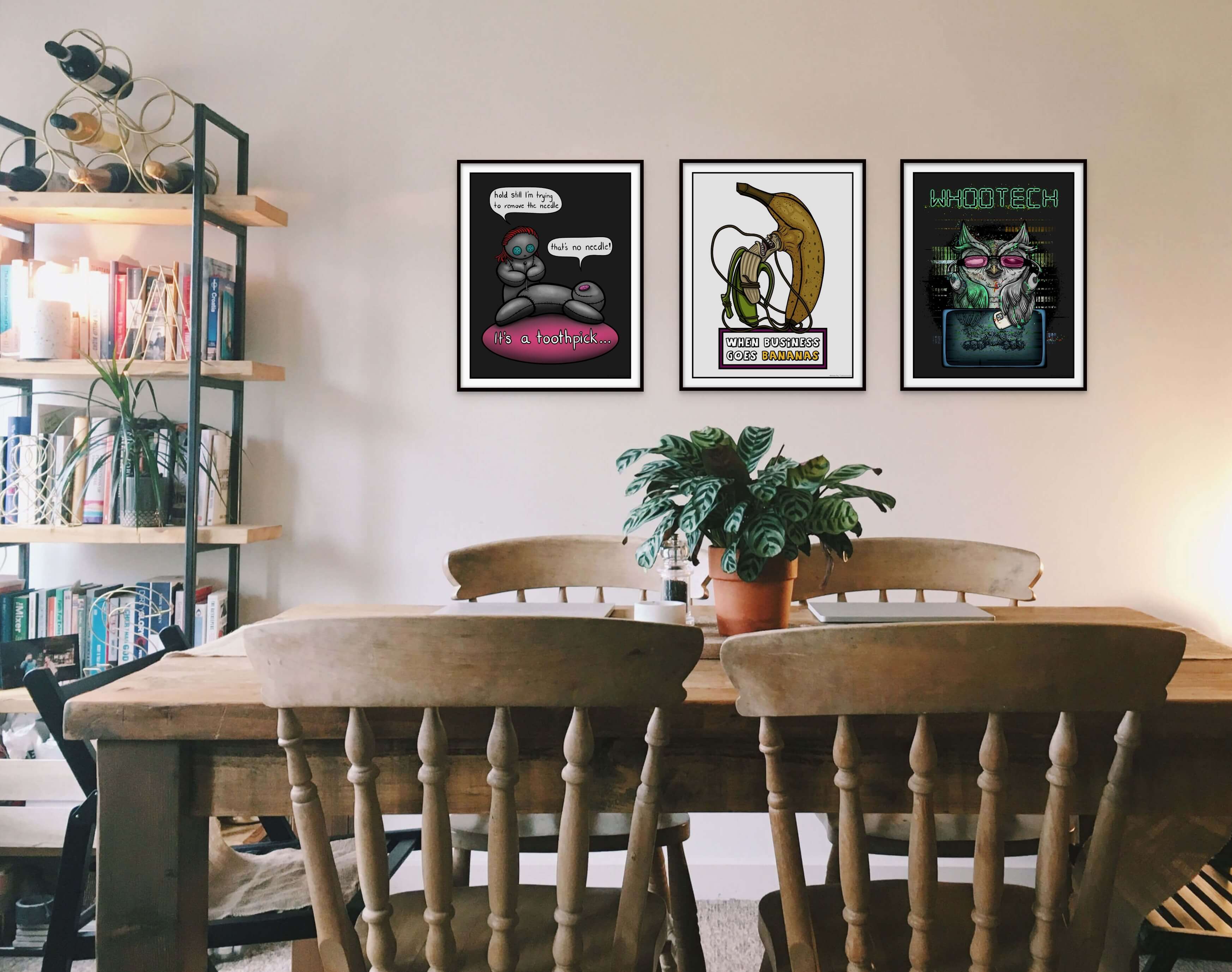 cool cartoon interior wall posters