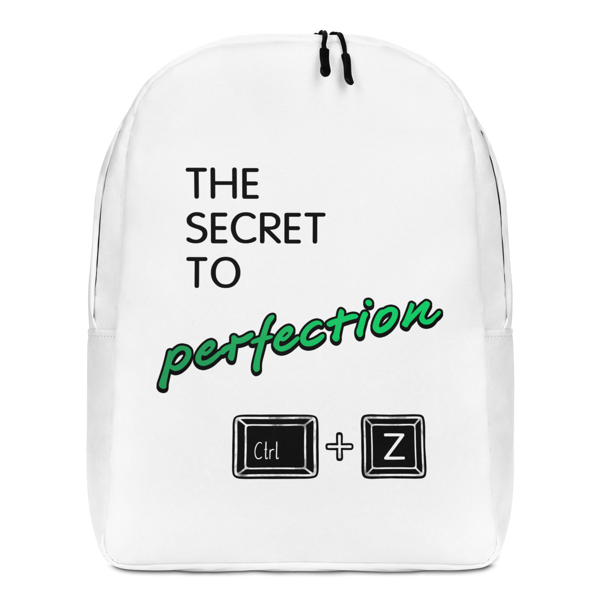 Control + Z keyboard PC white backpack