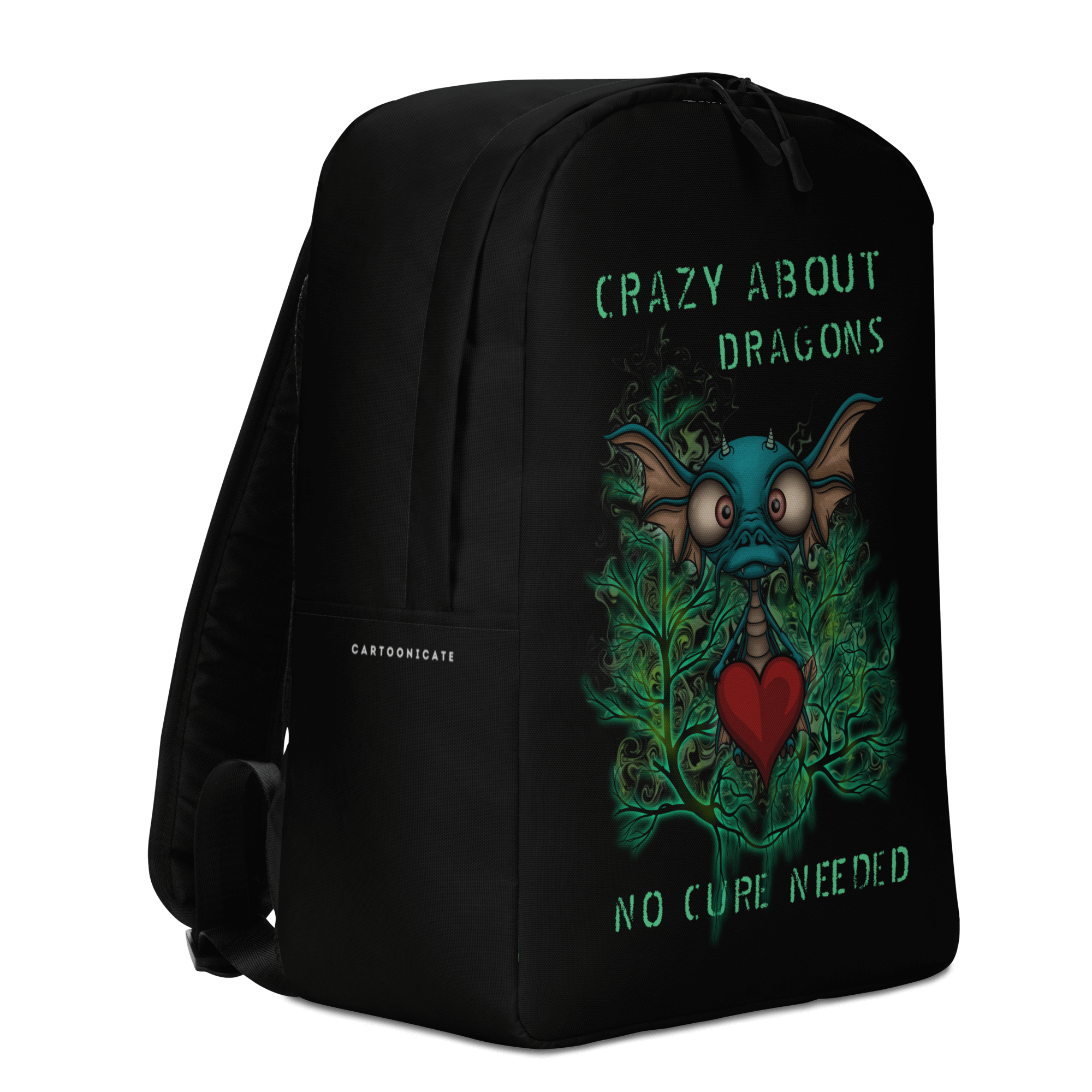 crazy about dragons black backpack