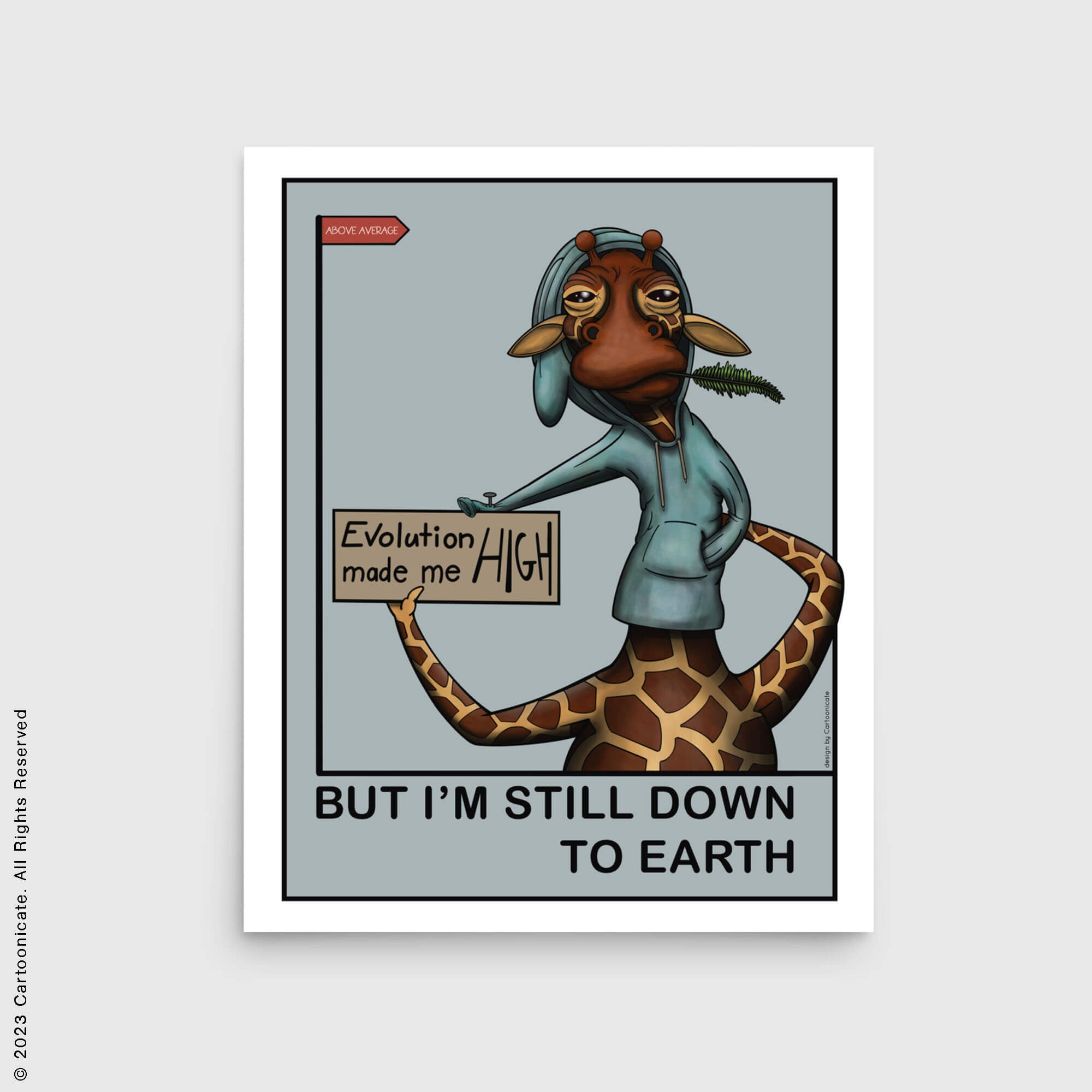 Cool Cartoon Giraffe Wall Poster