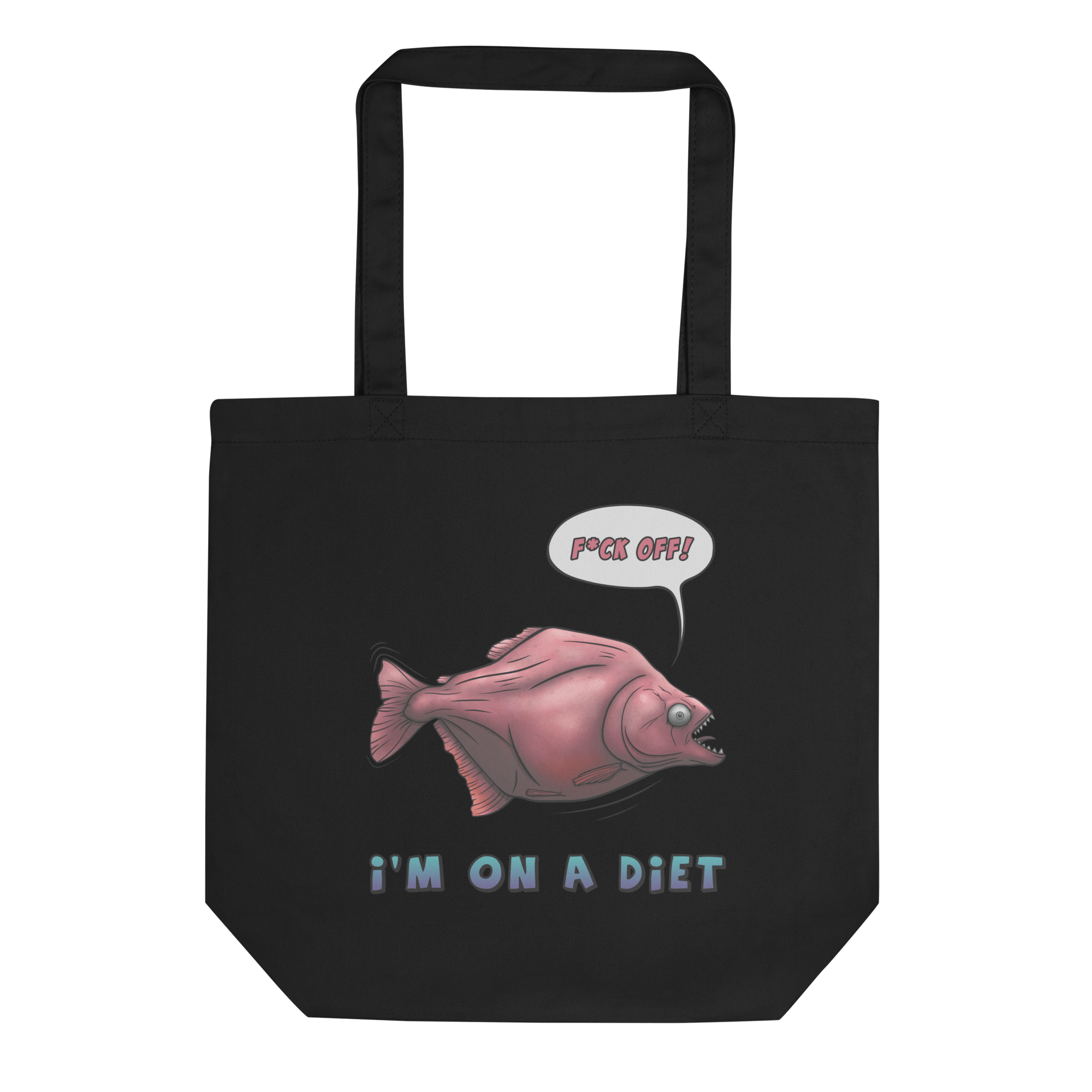 I'm on a diet tote bag black