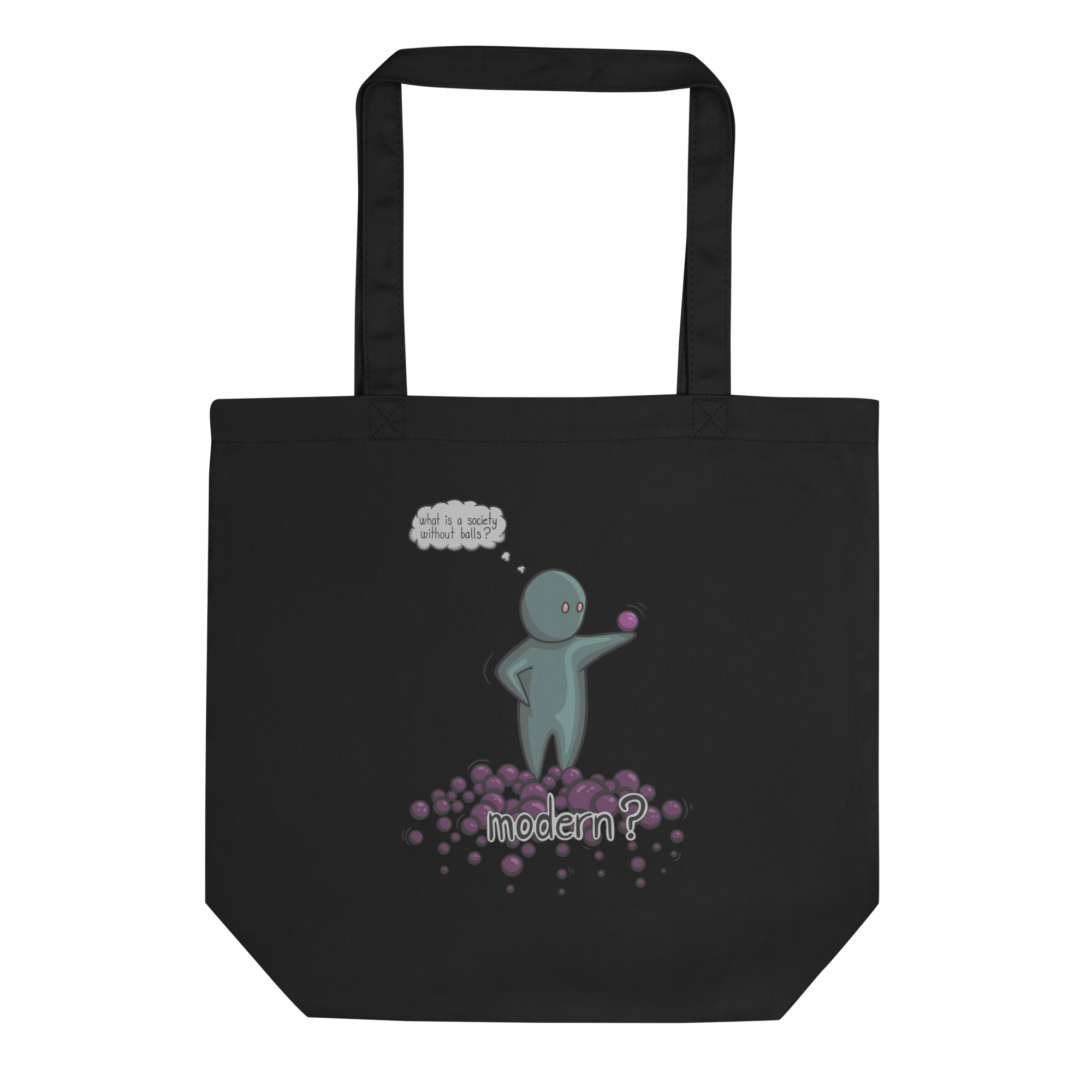 what is a society without balls tote bag black