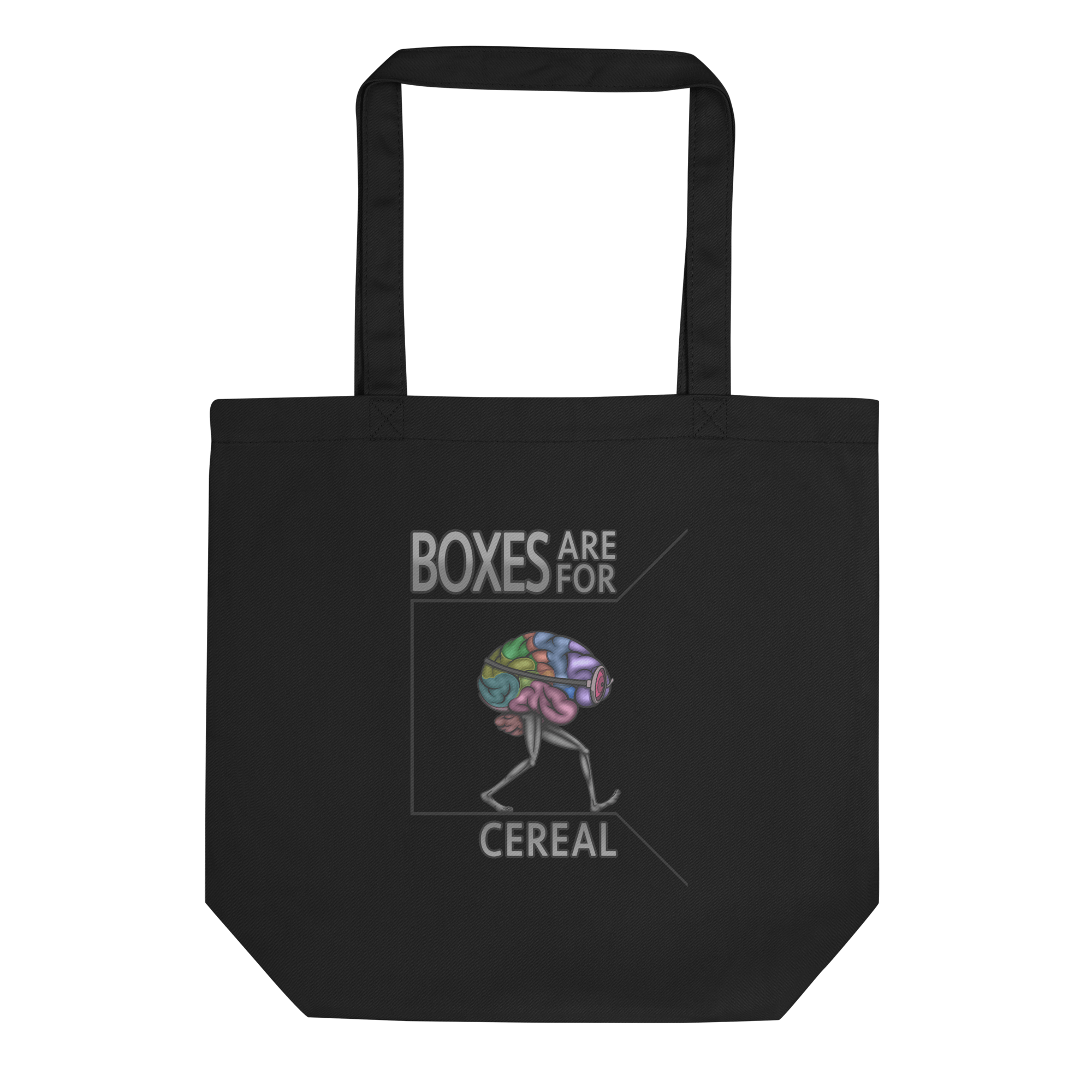 boxes are for cereal tote bag black