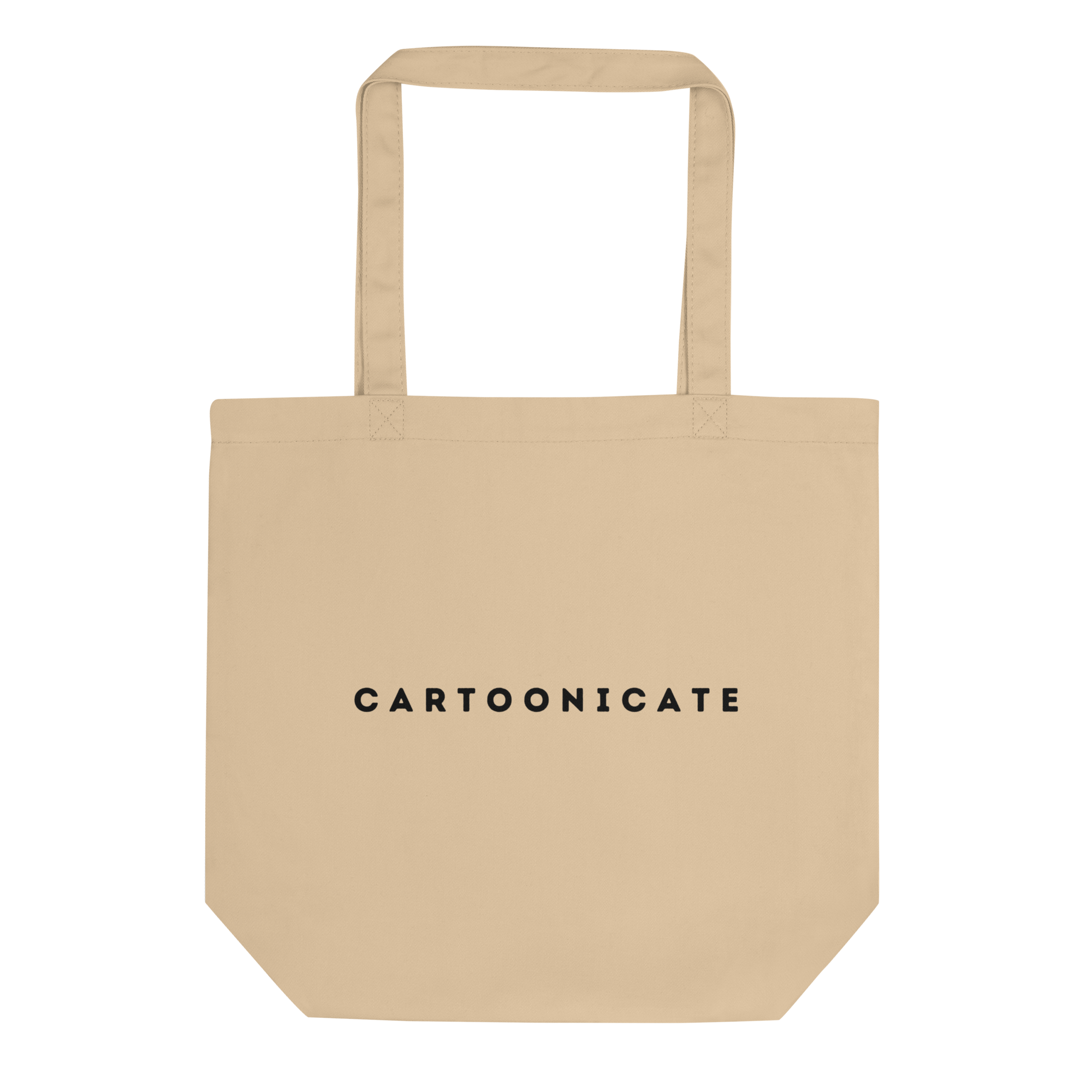 cartoonicate organic cotton tote bag natural