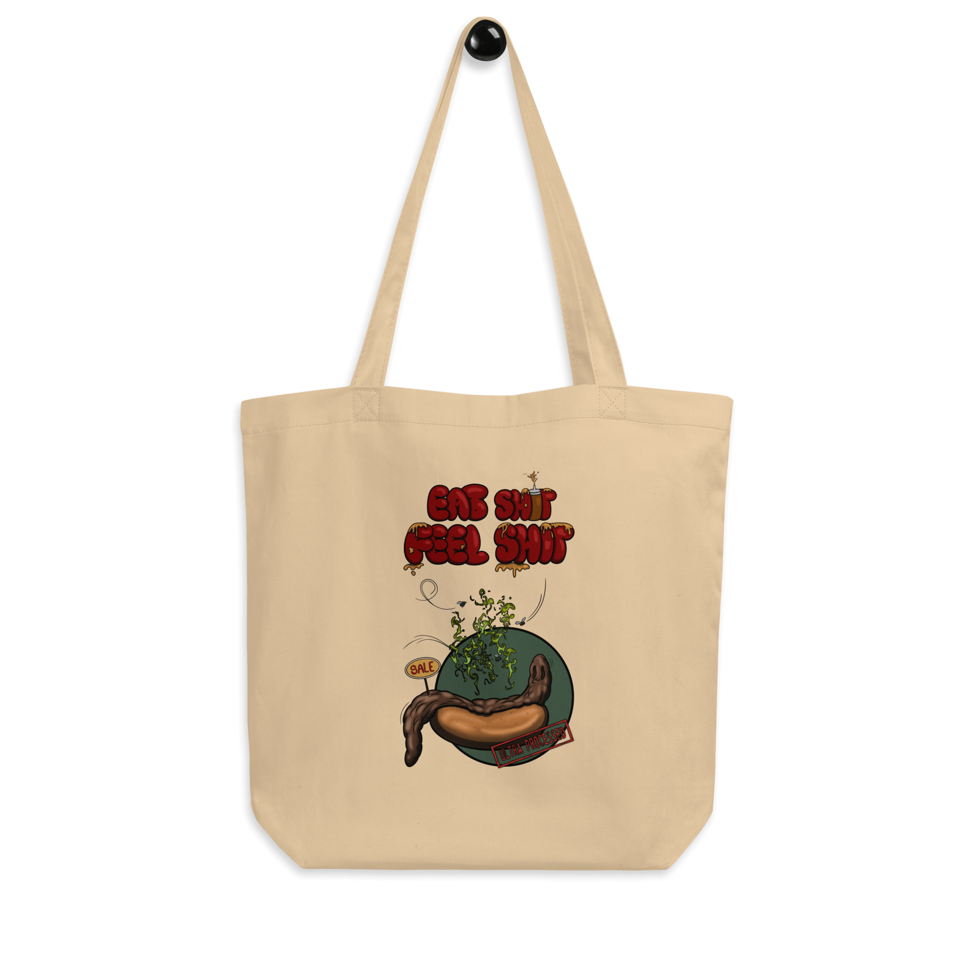 ultra processed food cartoon tote bag natural