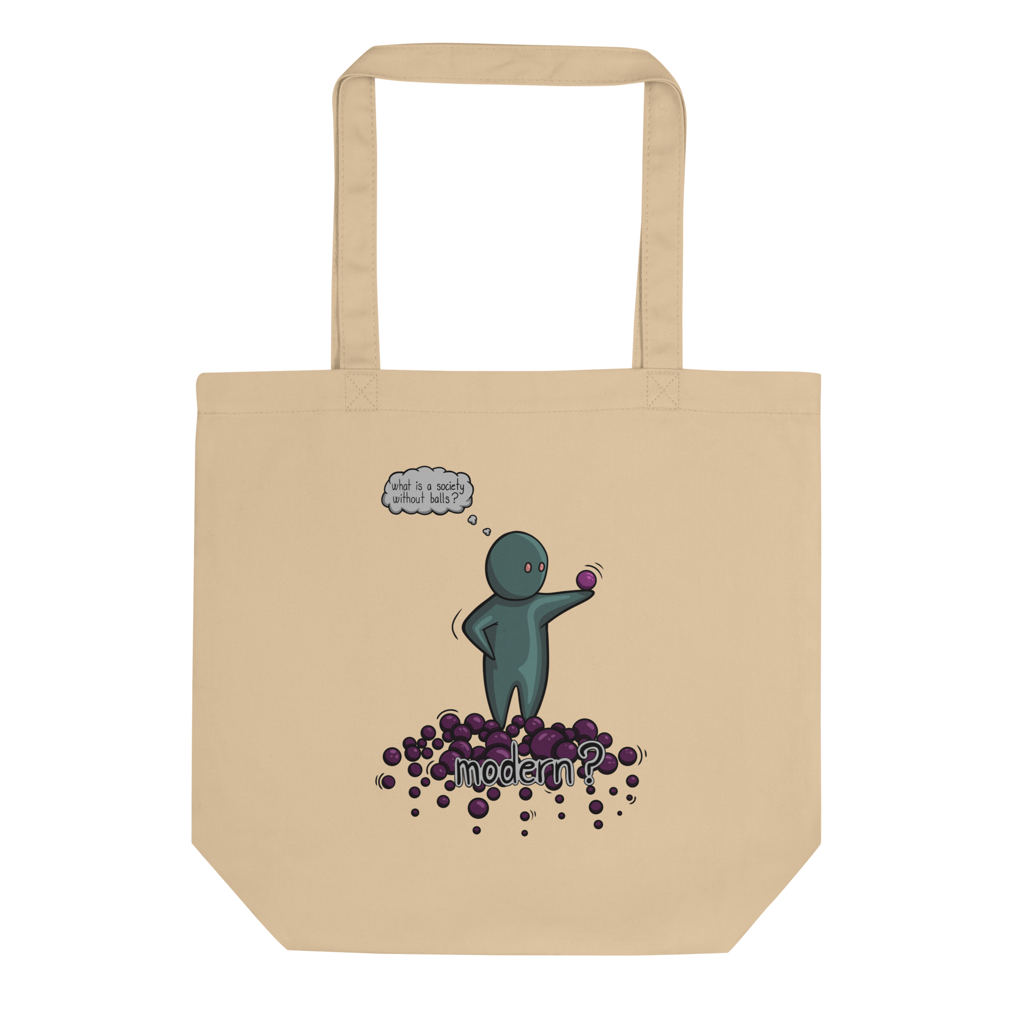 what is a society without balls tote bag natural