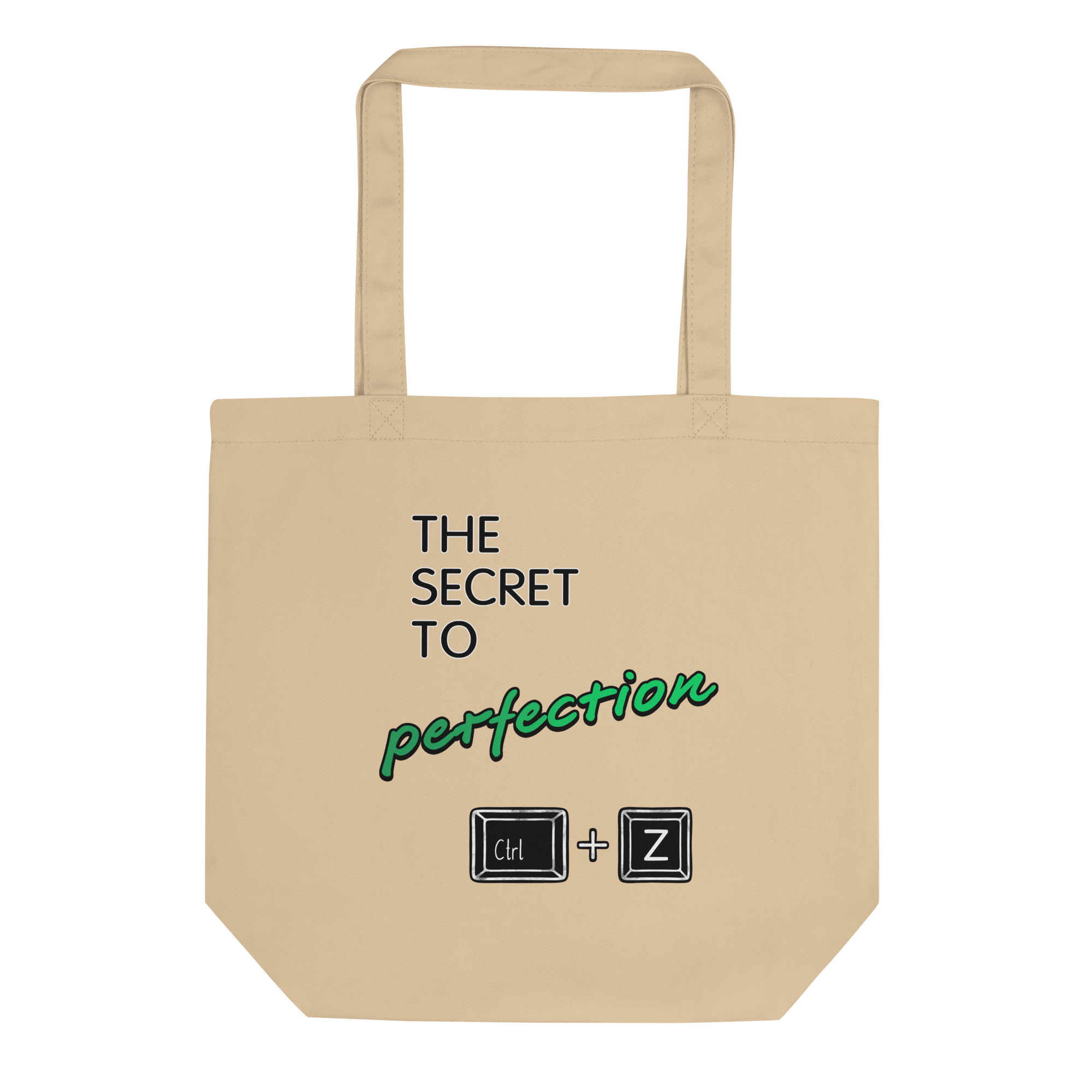 Control + Z keyboard PC tote bag natural