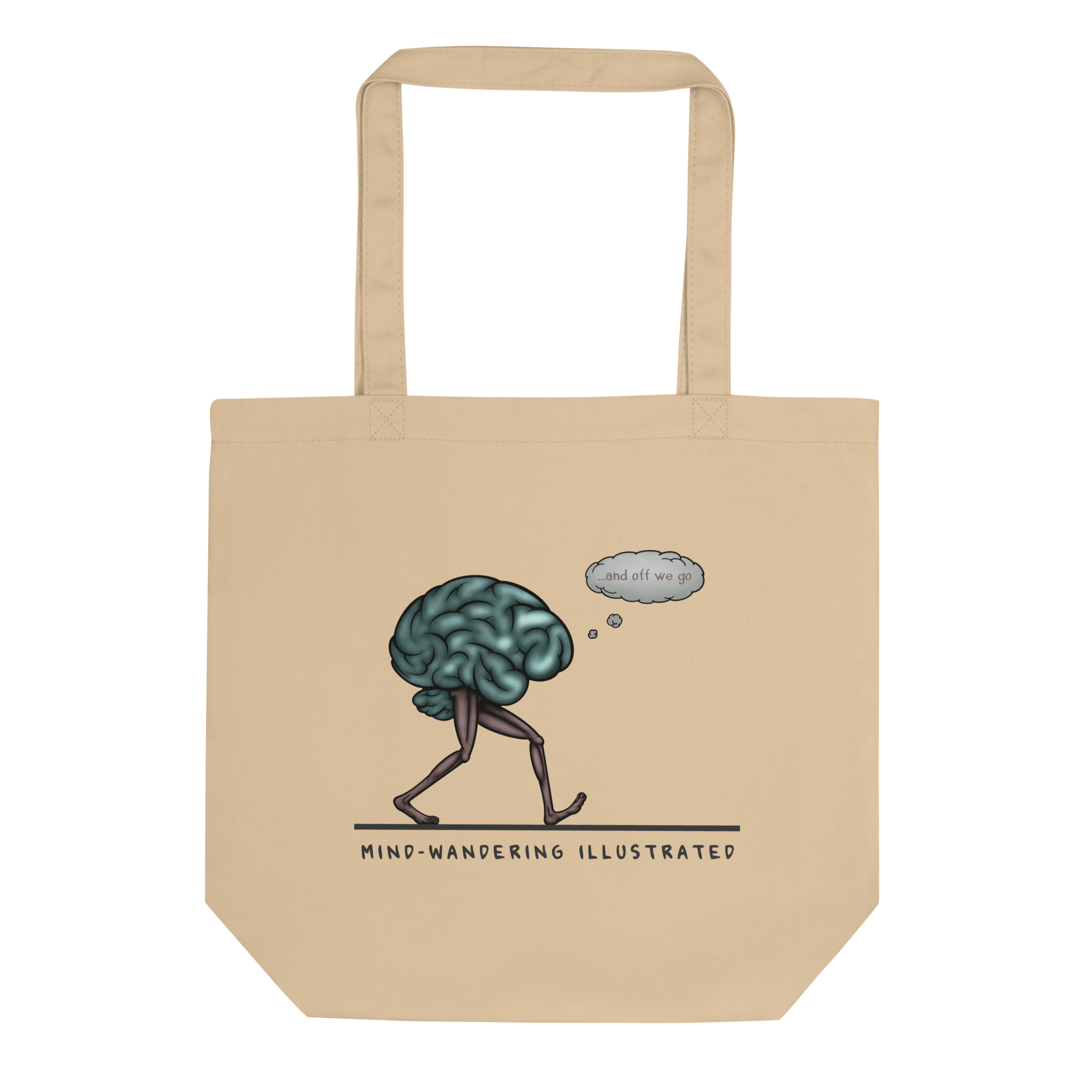 Mind-wandering tote bag natural