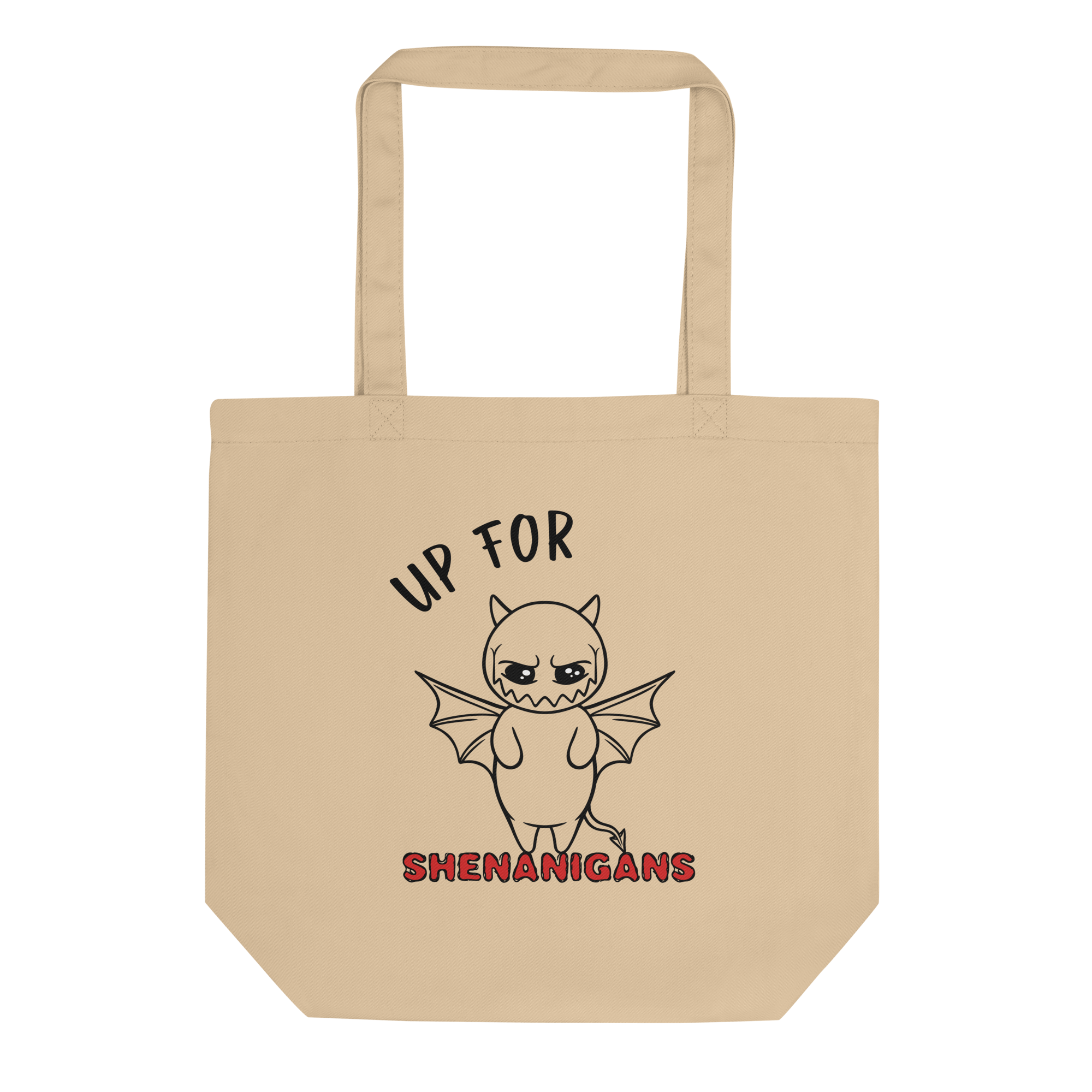 up for shenanigans natural tote bag