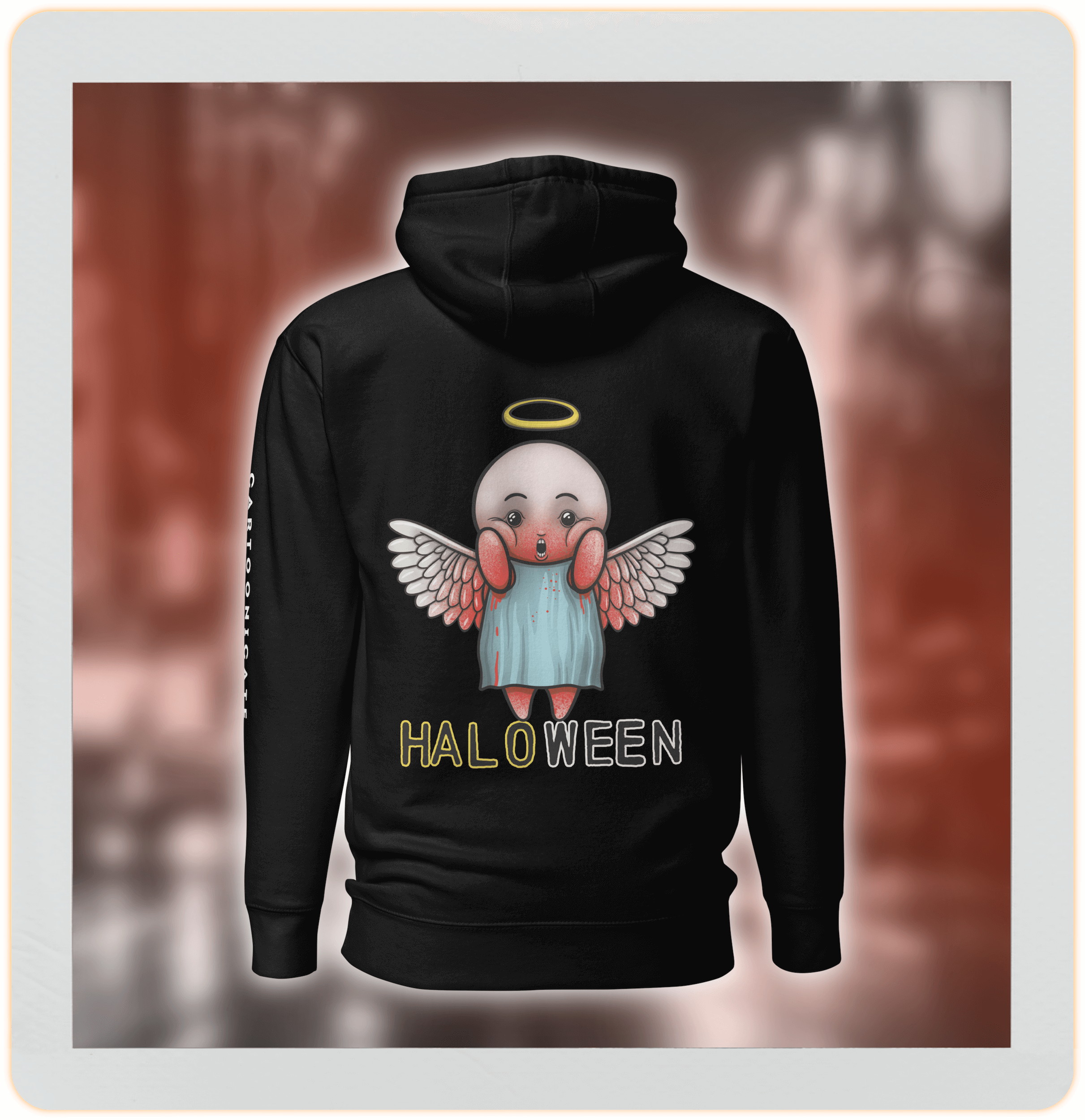 Bloody angel halloween black hoodie