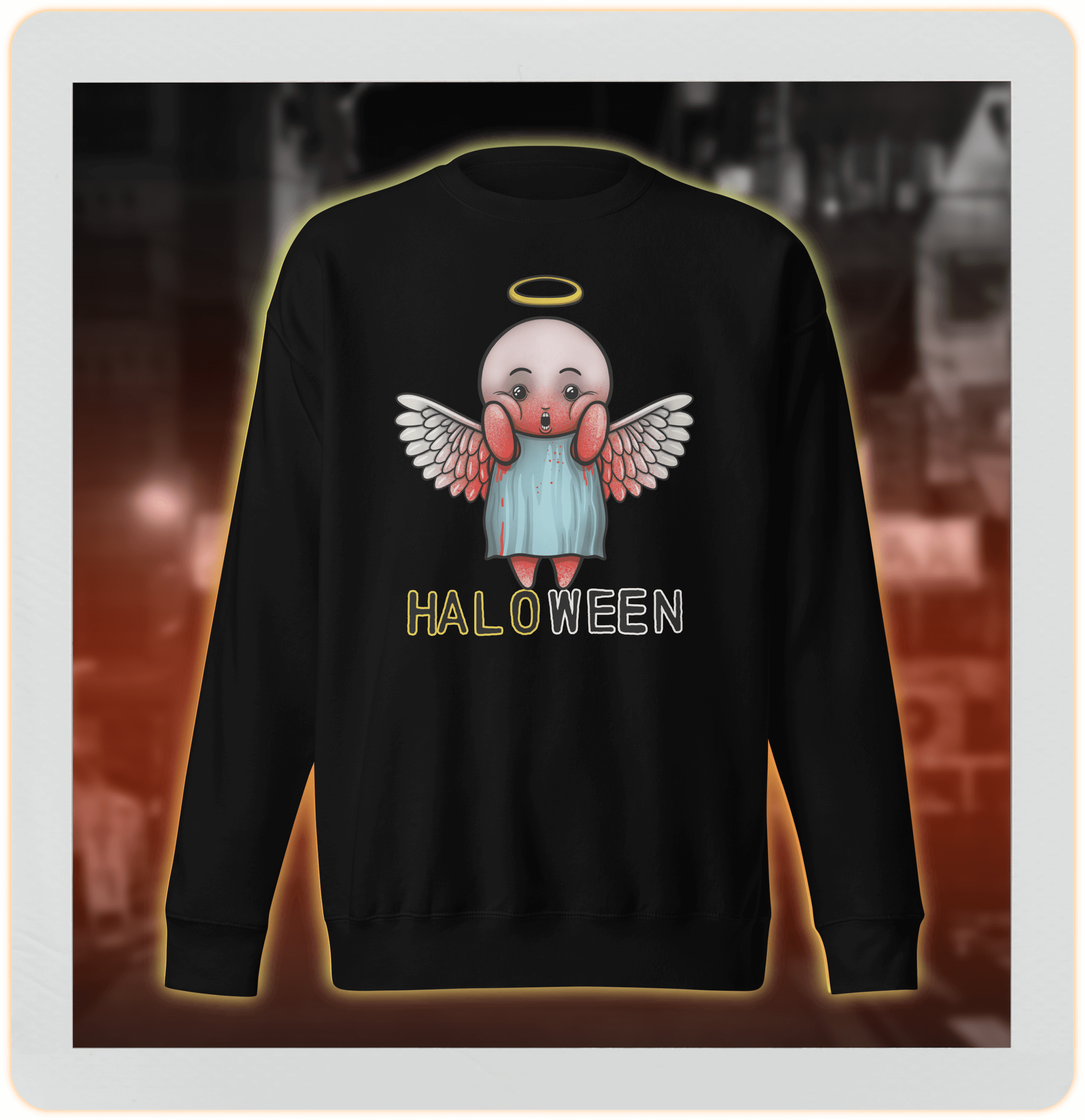 Bloody angel halloween black sweater