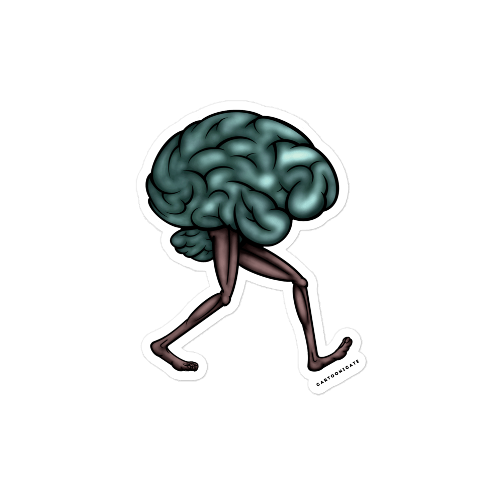 Mind-wandering kiss cut sticker