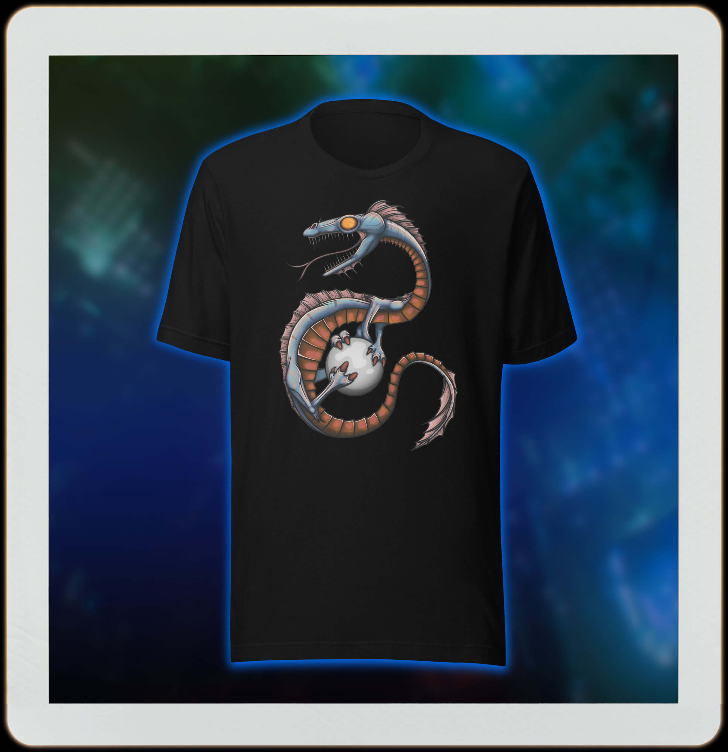 epic dragon design on black t-shirt