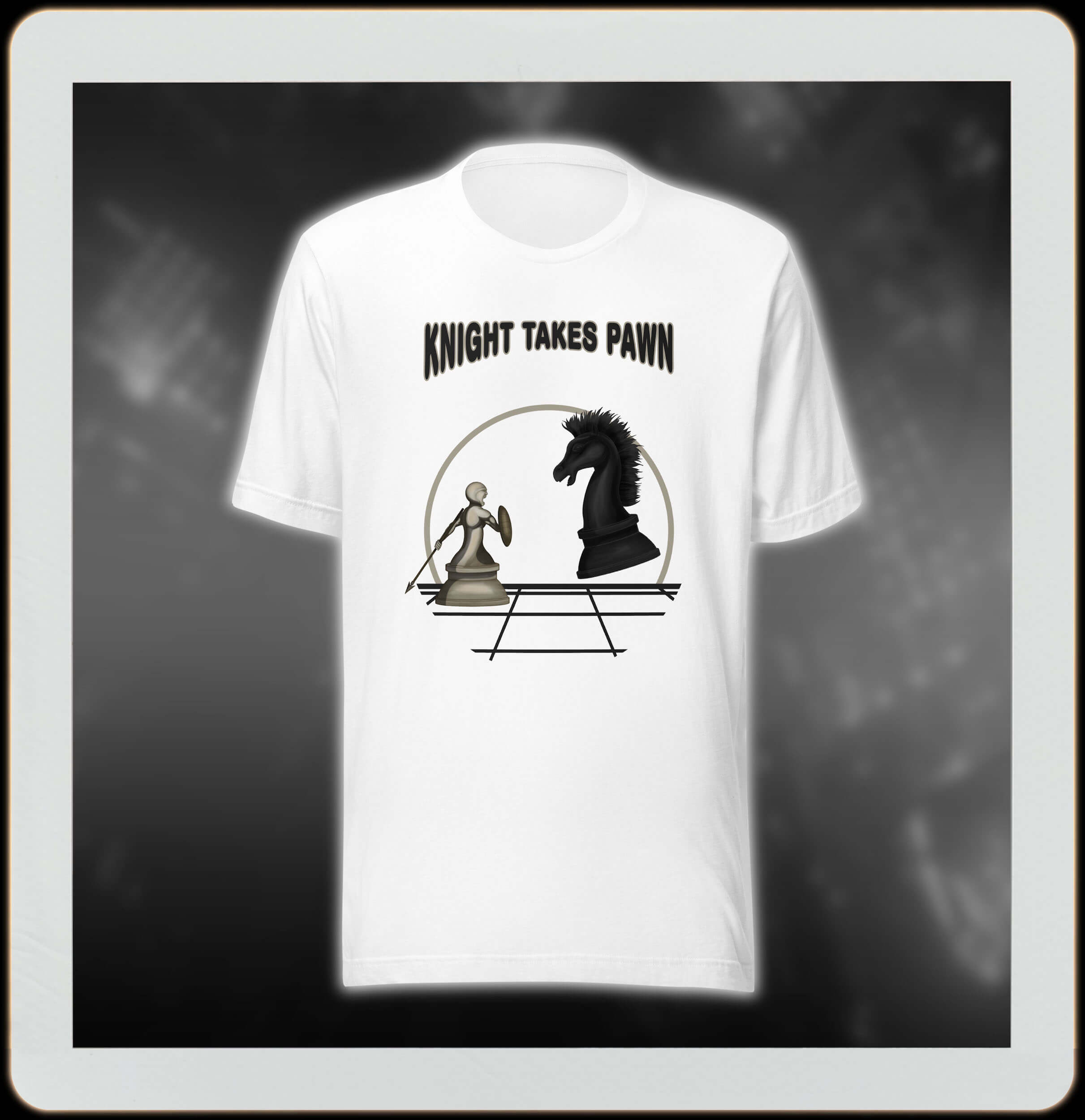 Cool cartoon chess tee white