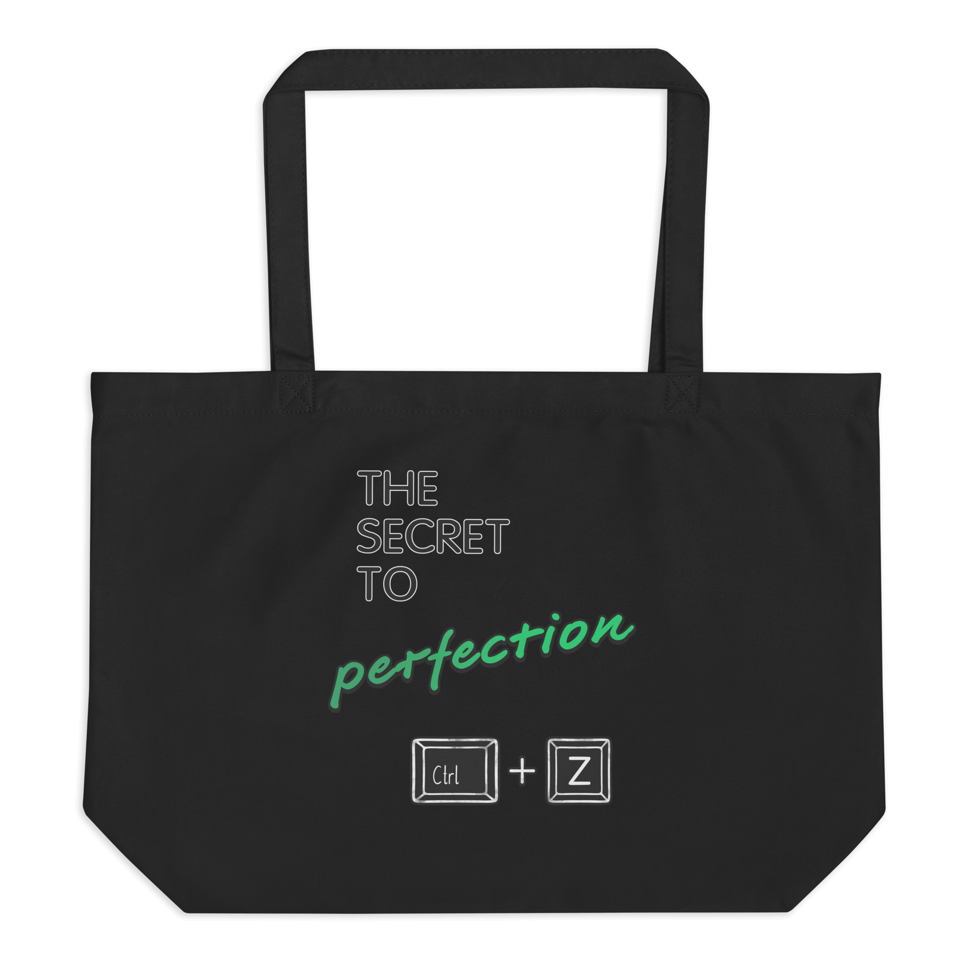 Control + Z keyboard PC tote bag black