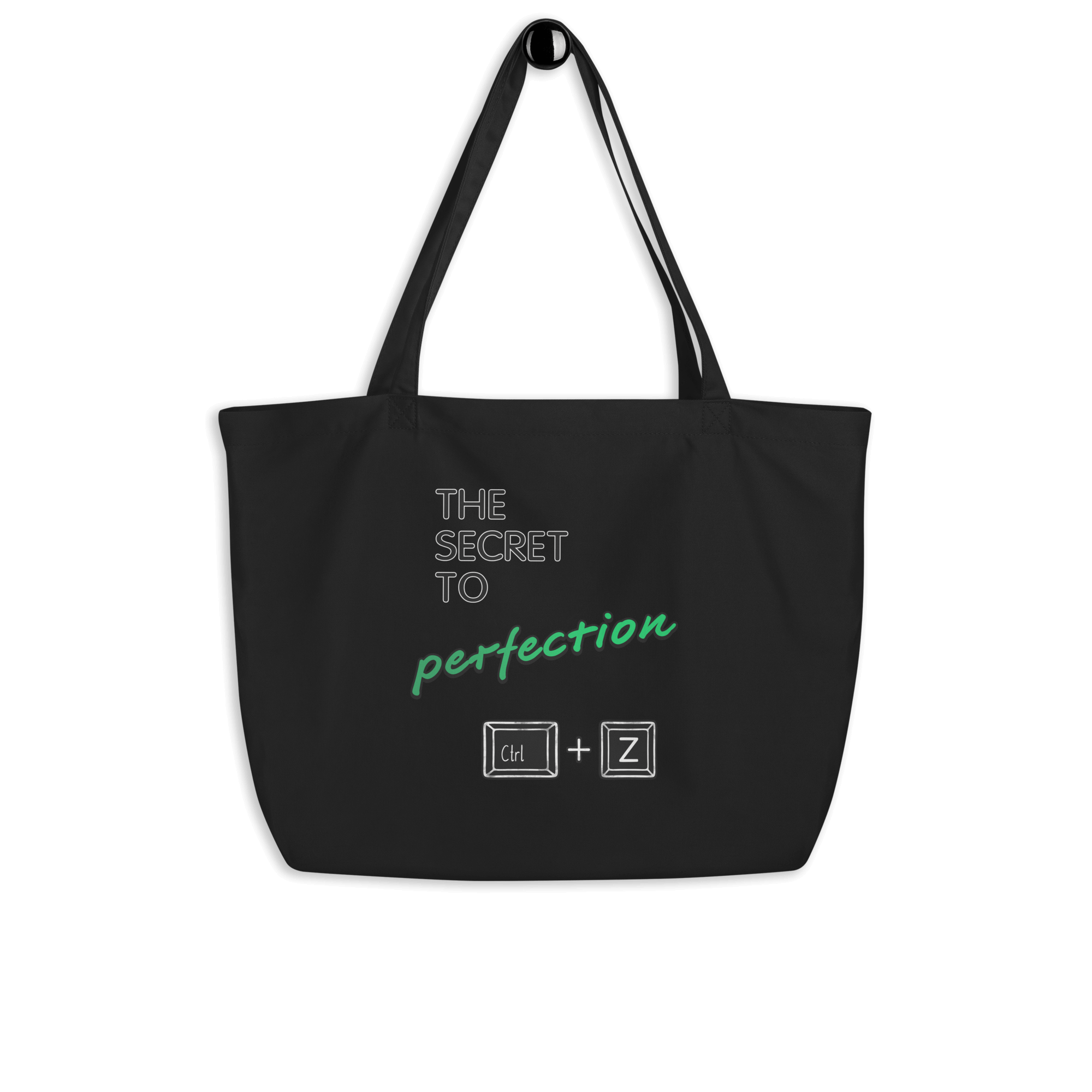 Ctrl + Z computer keyboard shortcut tote bag black