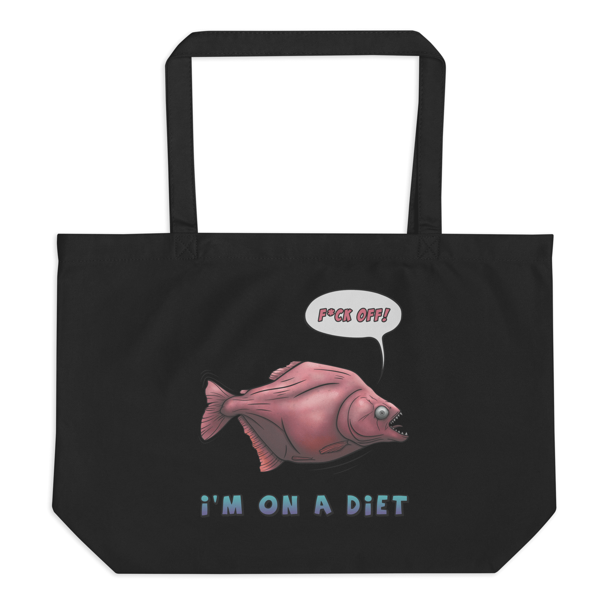 I'm on a diet tote bag black