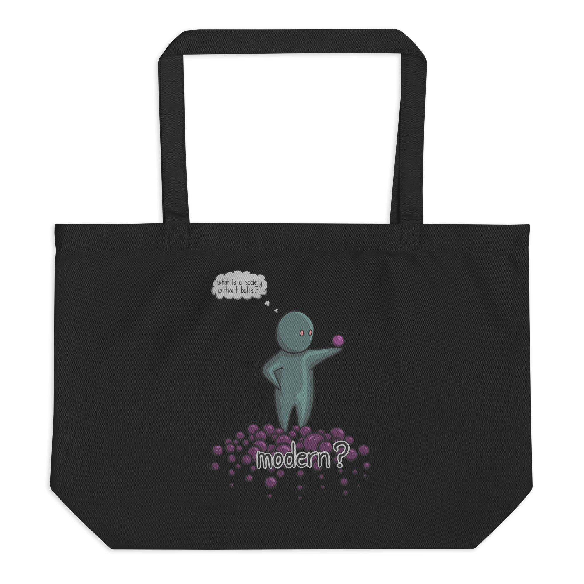 what is a society without balls tote bag black