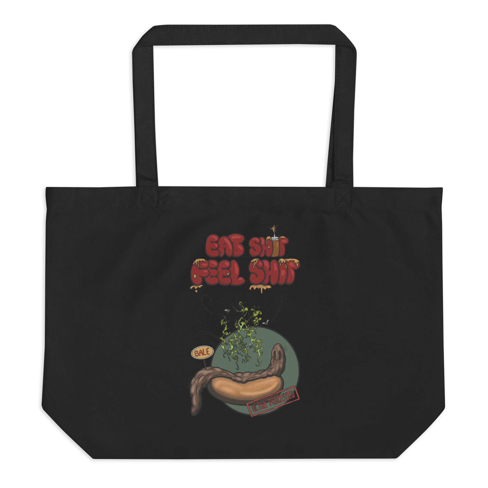 eat shit feel shit tote bag black