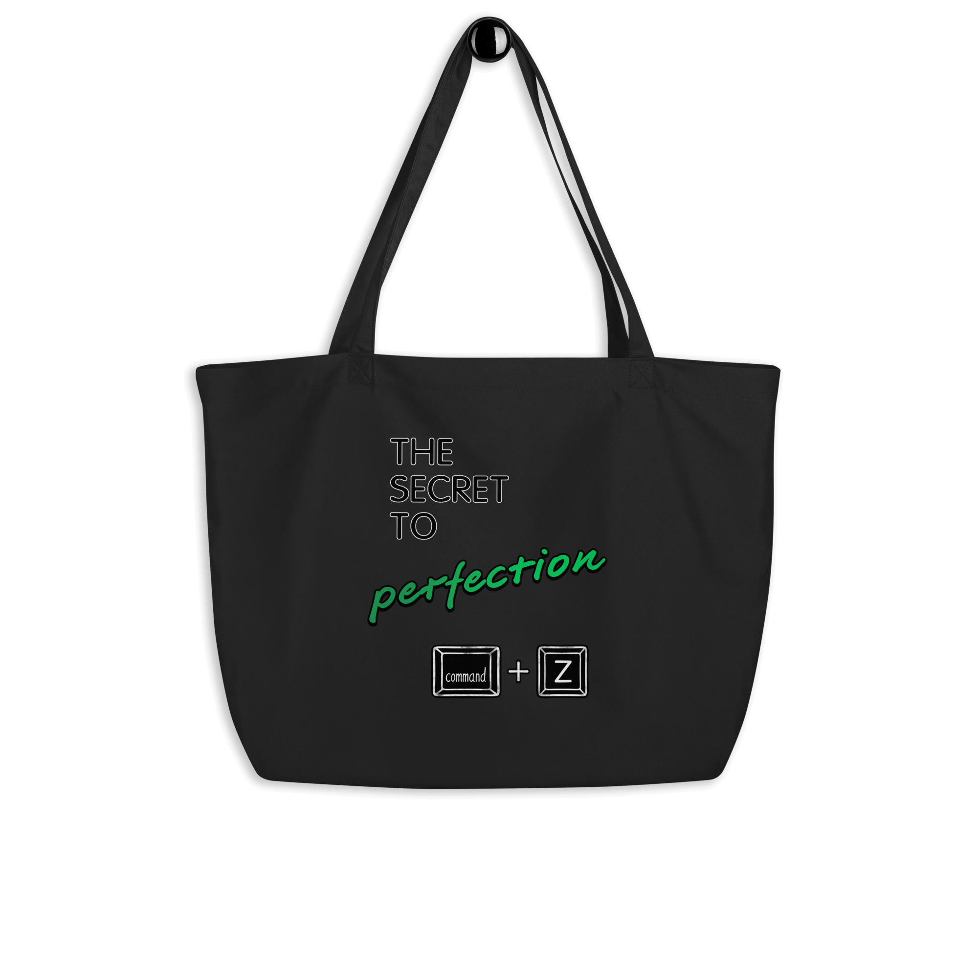 cmd + Z Mac keyboard shortcut tote bag black