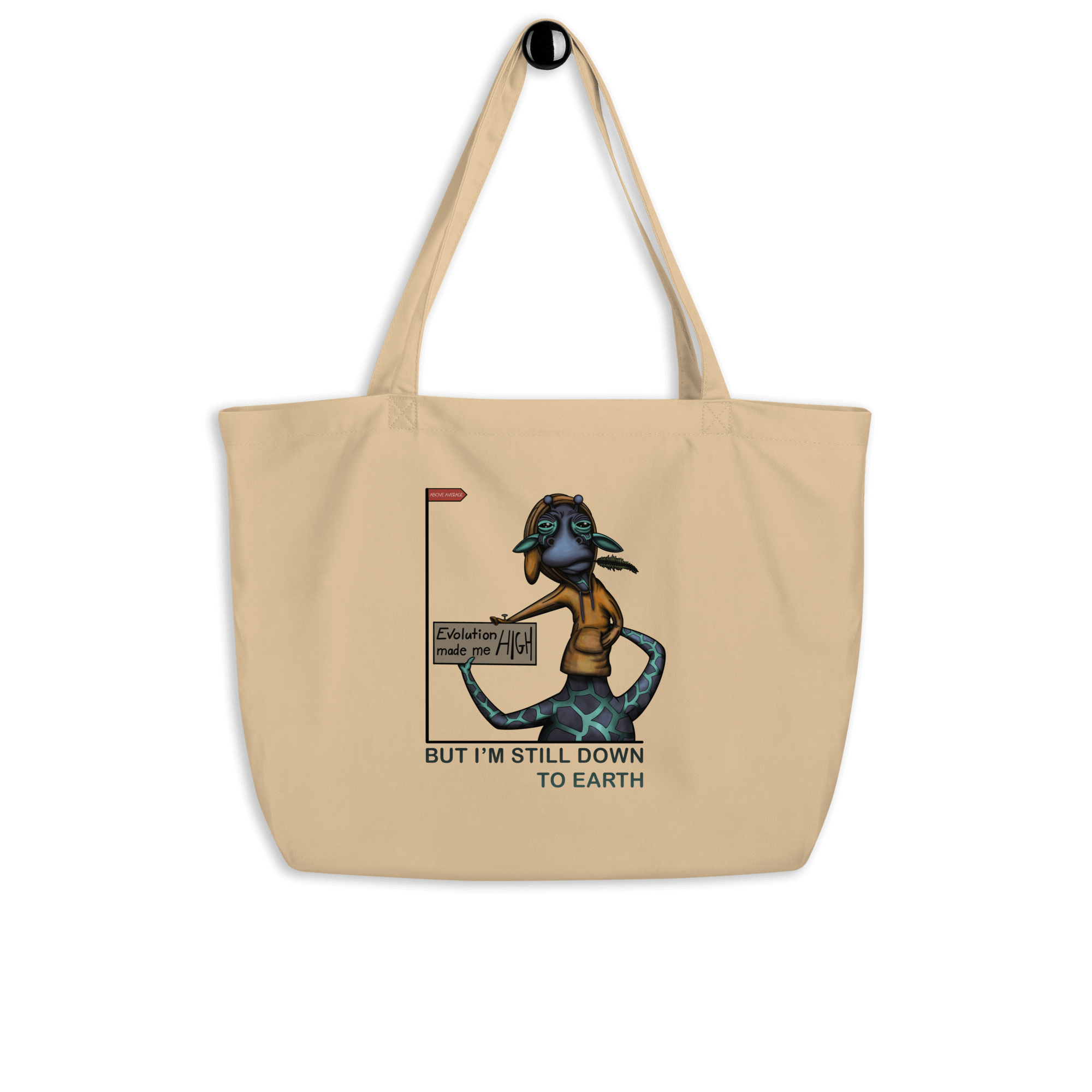 Cartoon Giraffe Evolution Tote Bag Natural