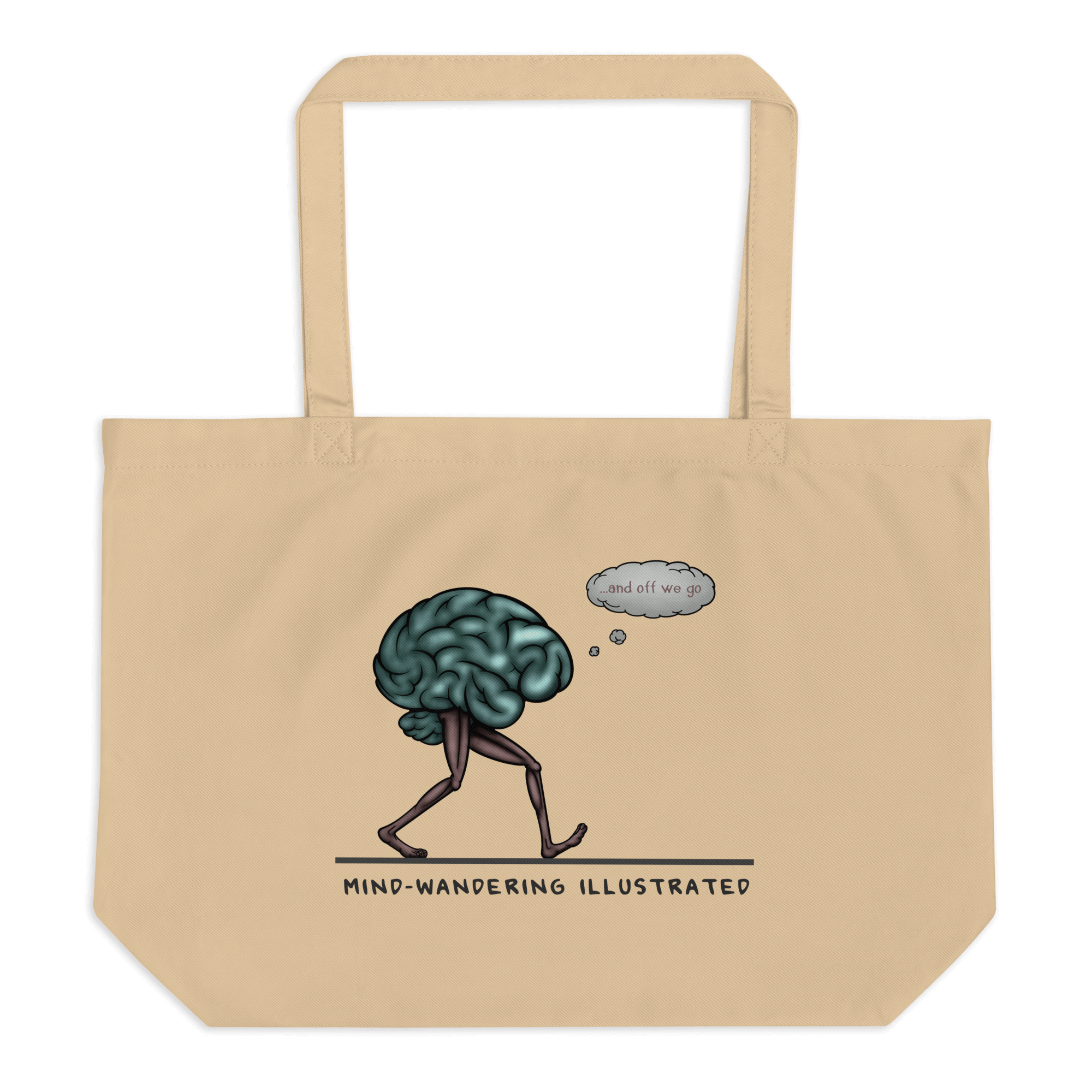 MIND-WANDERING ILLUSTRATED / large tote bag natural