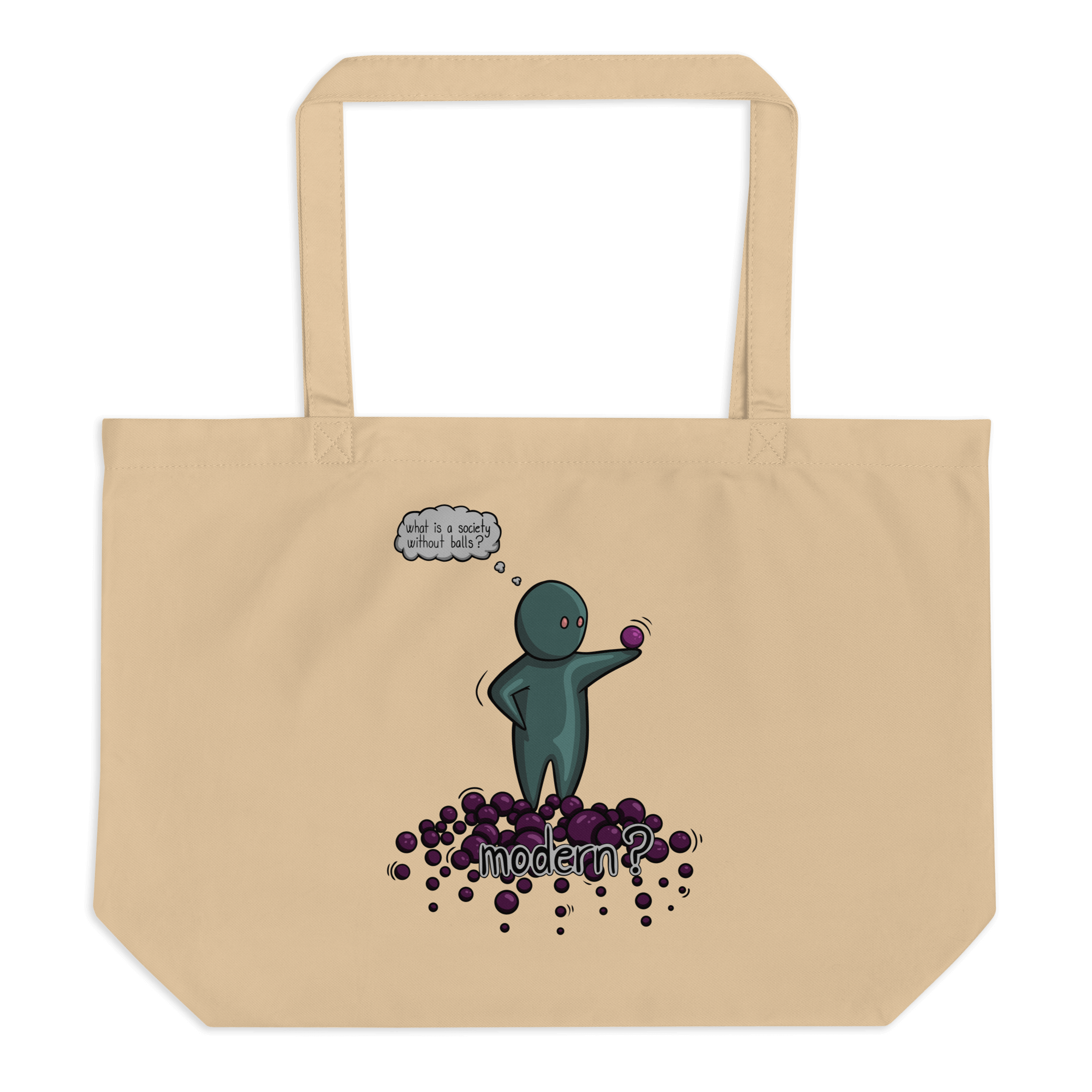 what is a society without balls tote bag natural