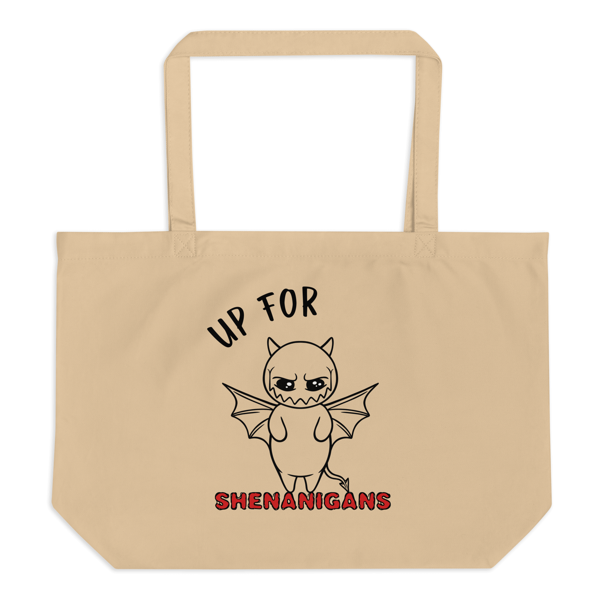 up for shenanigans natural tote bag