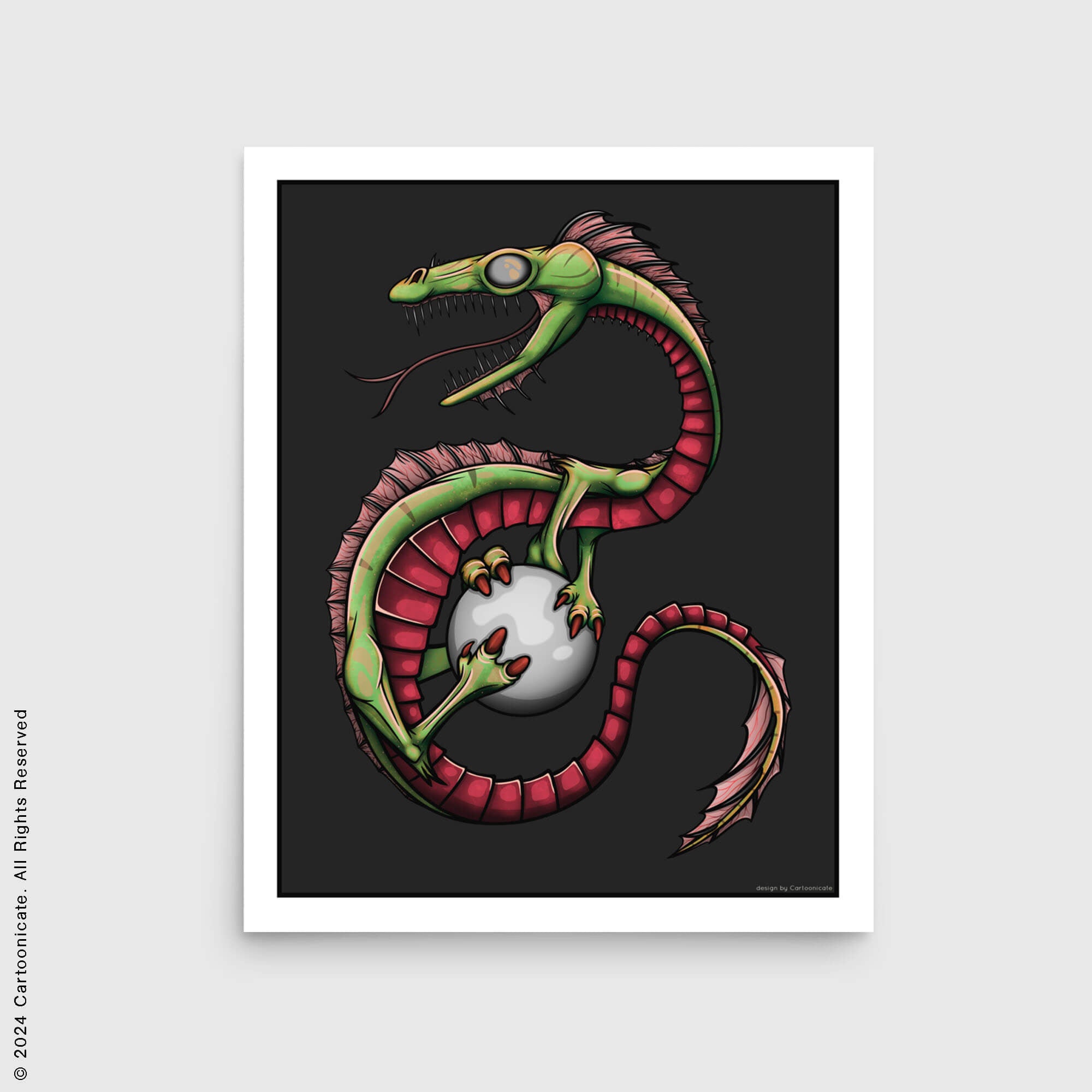 epic dragon design interior wall poster