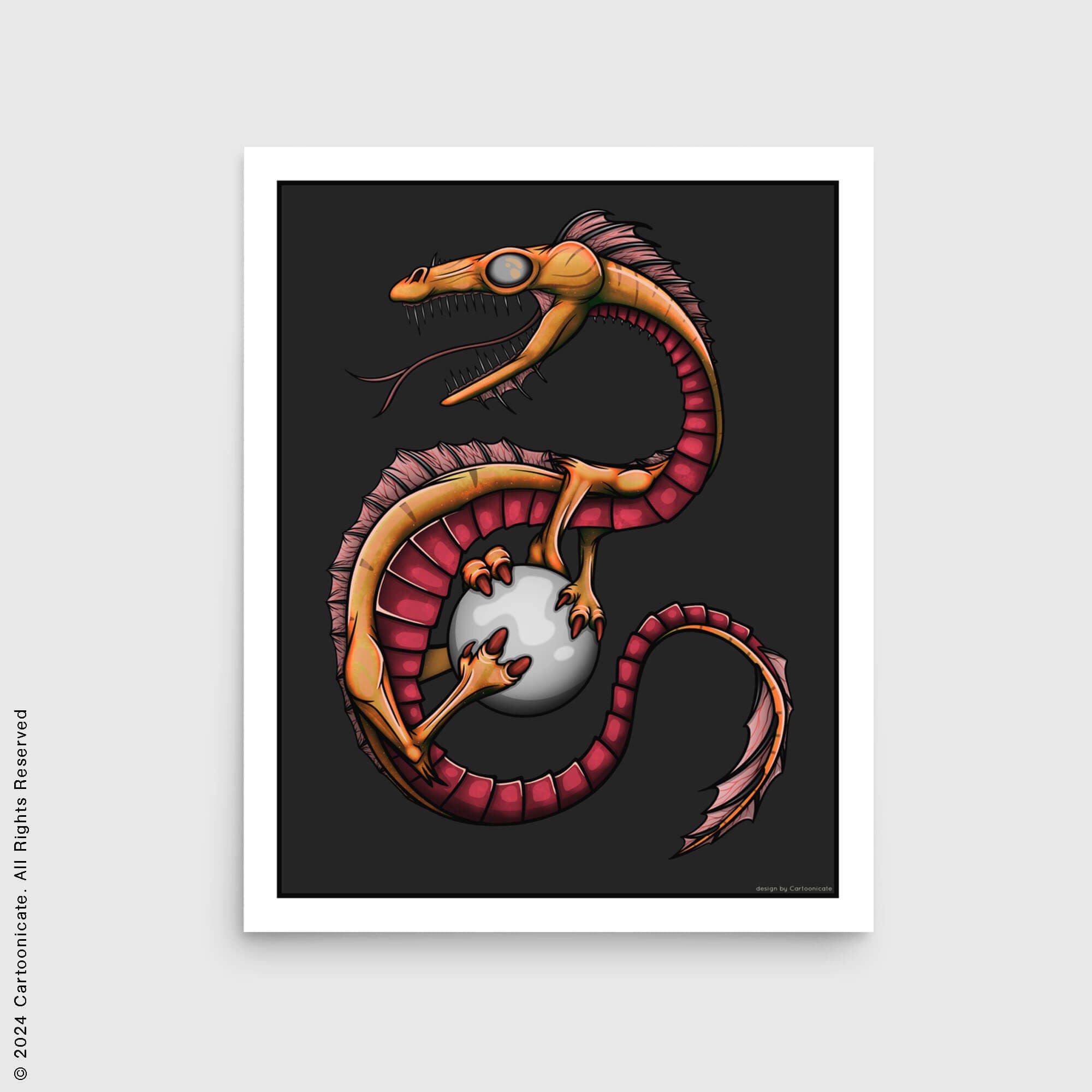 epic dragon design interior wall poster