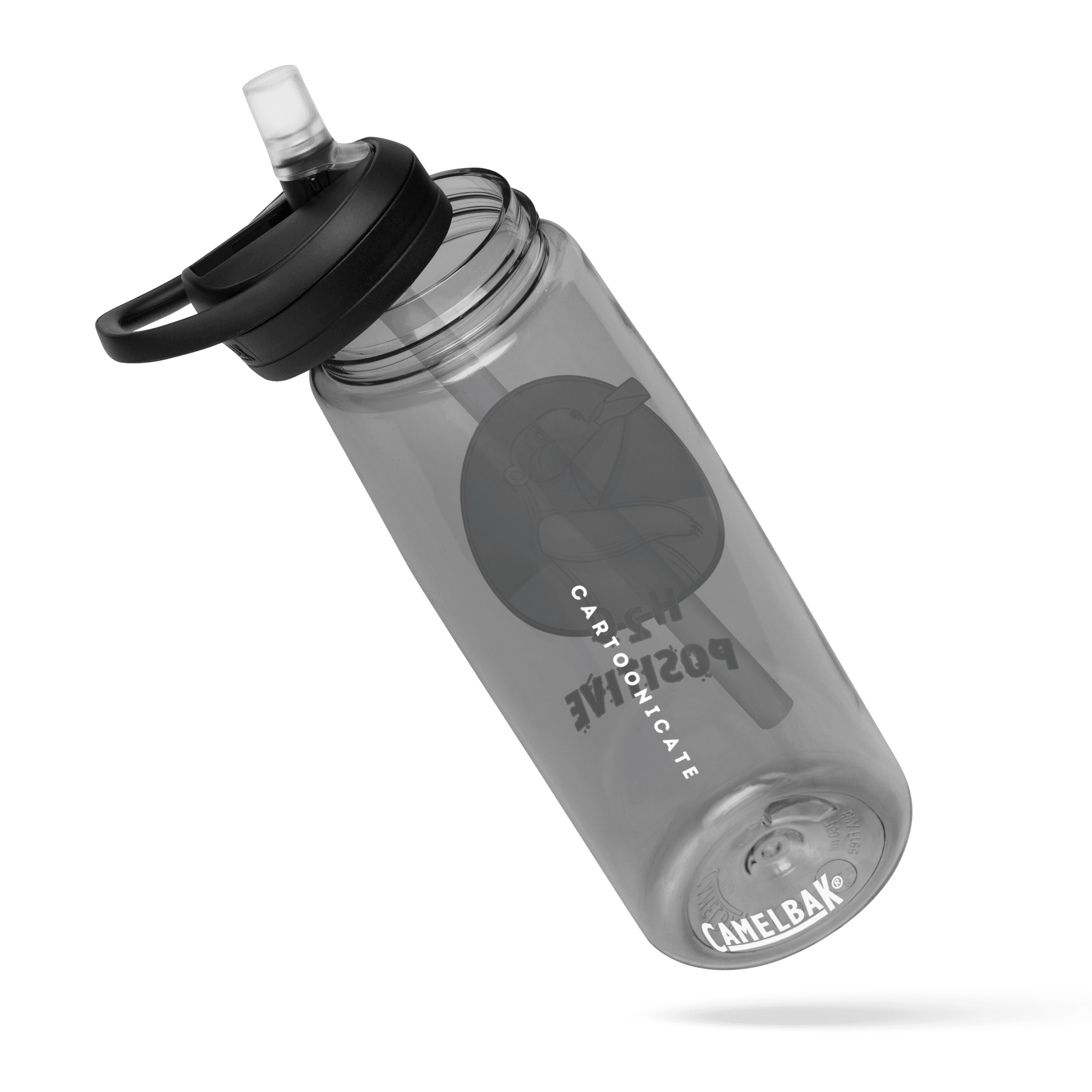 Cartoonicate water bottle grey in recycled plastic