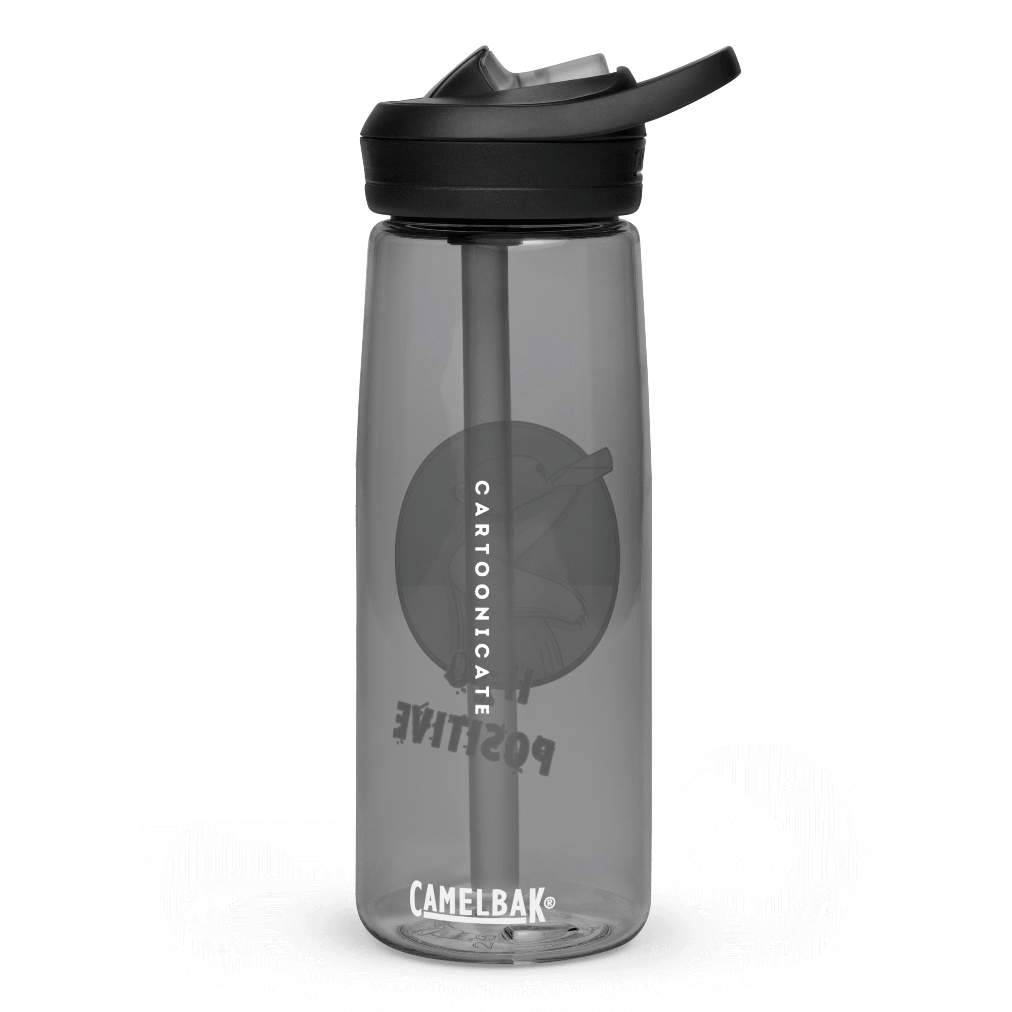 Cartoonicate sports water bottle grey