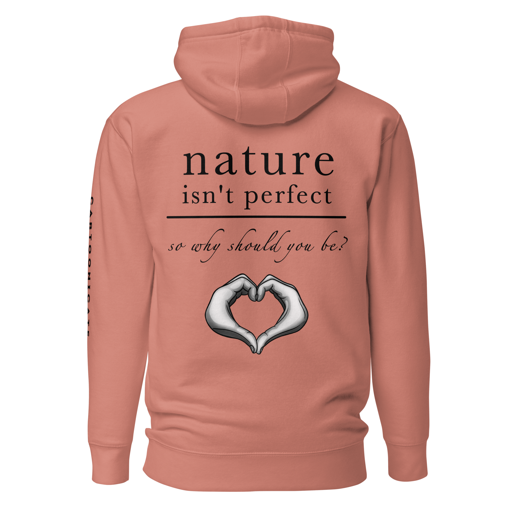 pink hoodie with cute quote about nature