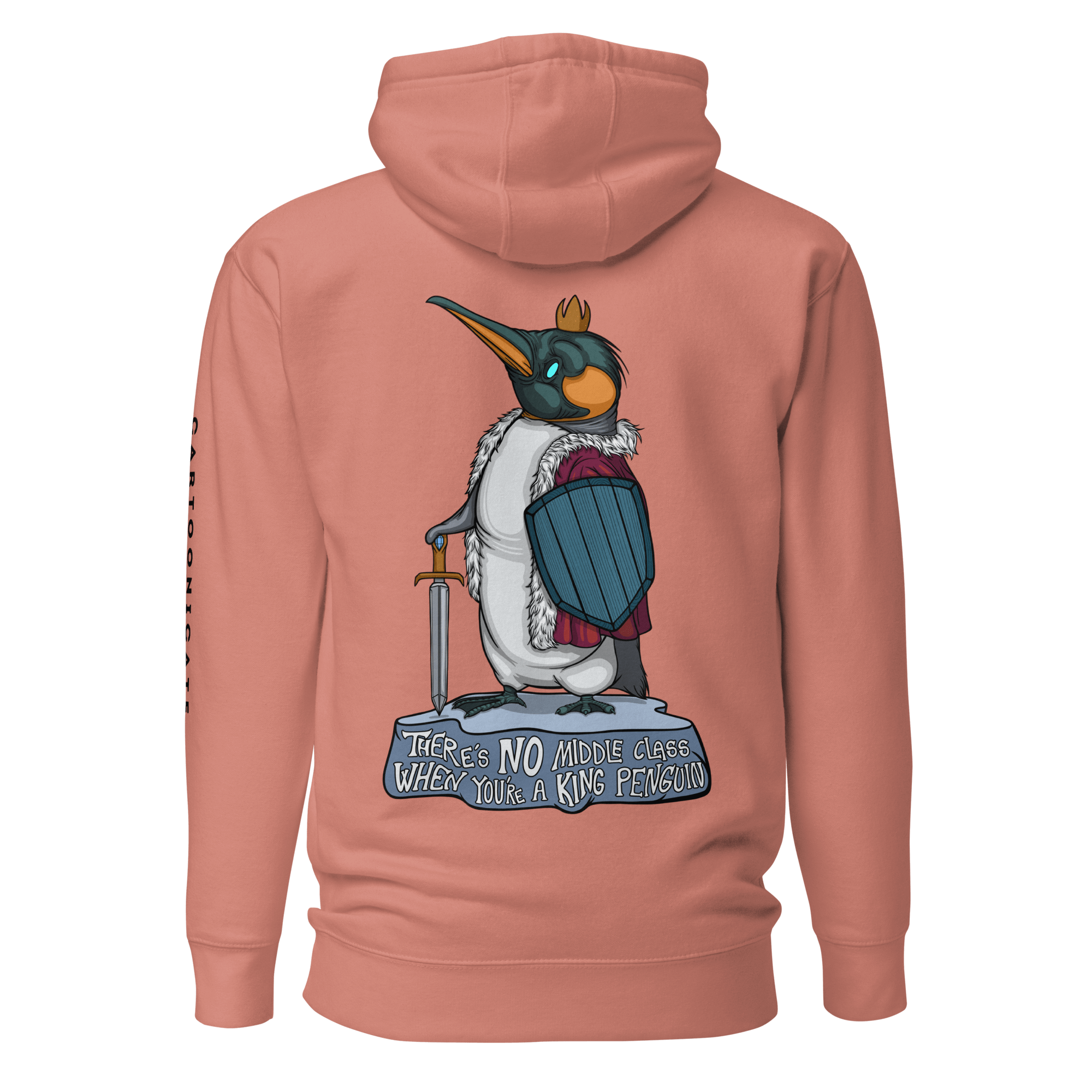 no middle class when you are a king penguin pink hoodie