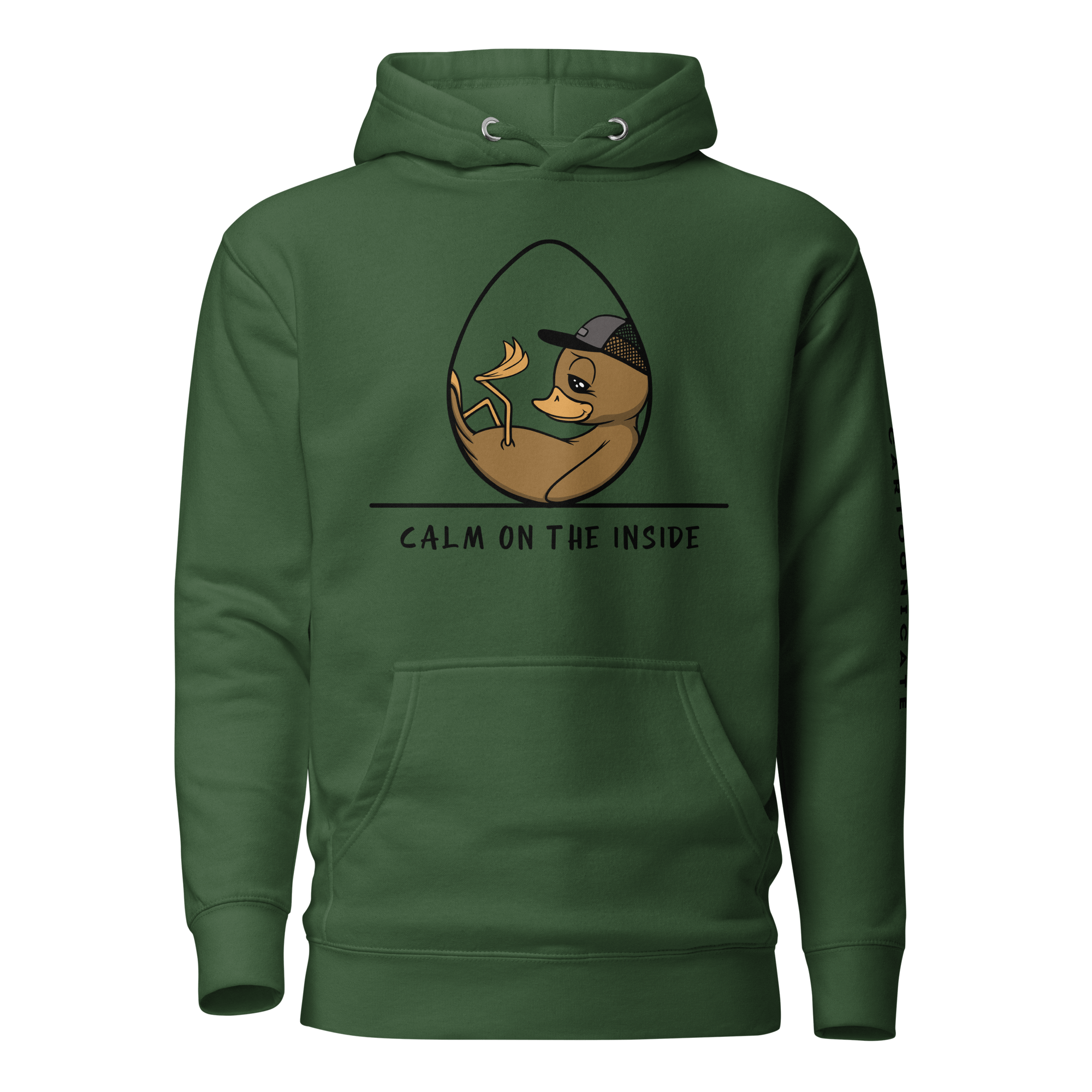 green hoodie with cute baby duckling in an egg