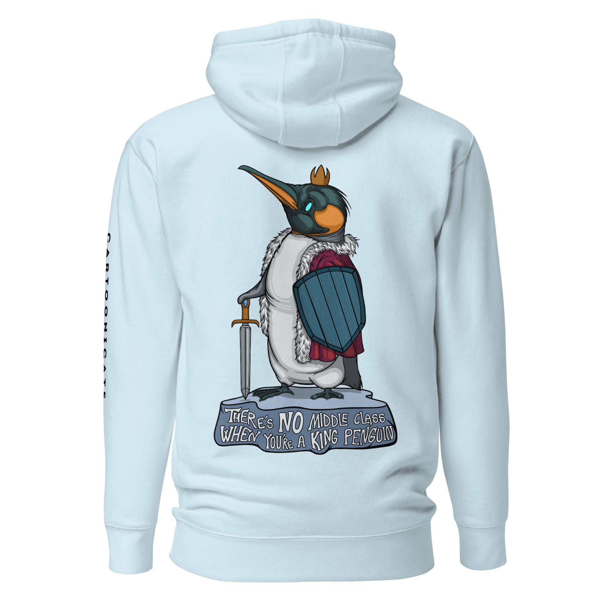 no middle class when you are a king penguin light blue hoodie