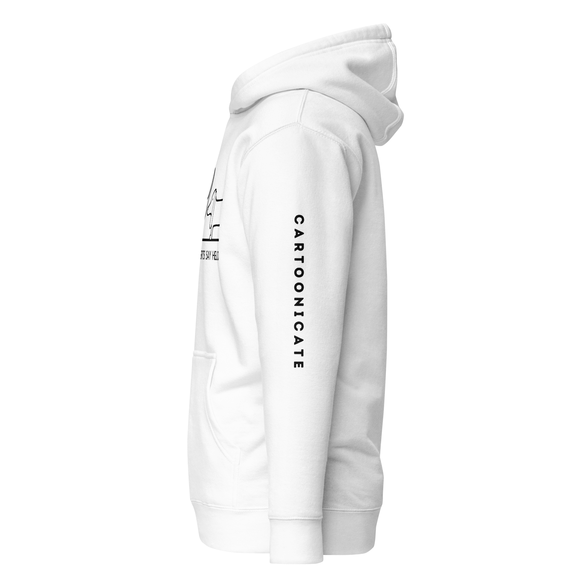 Cartoonicate white hoodie