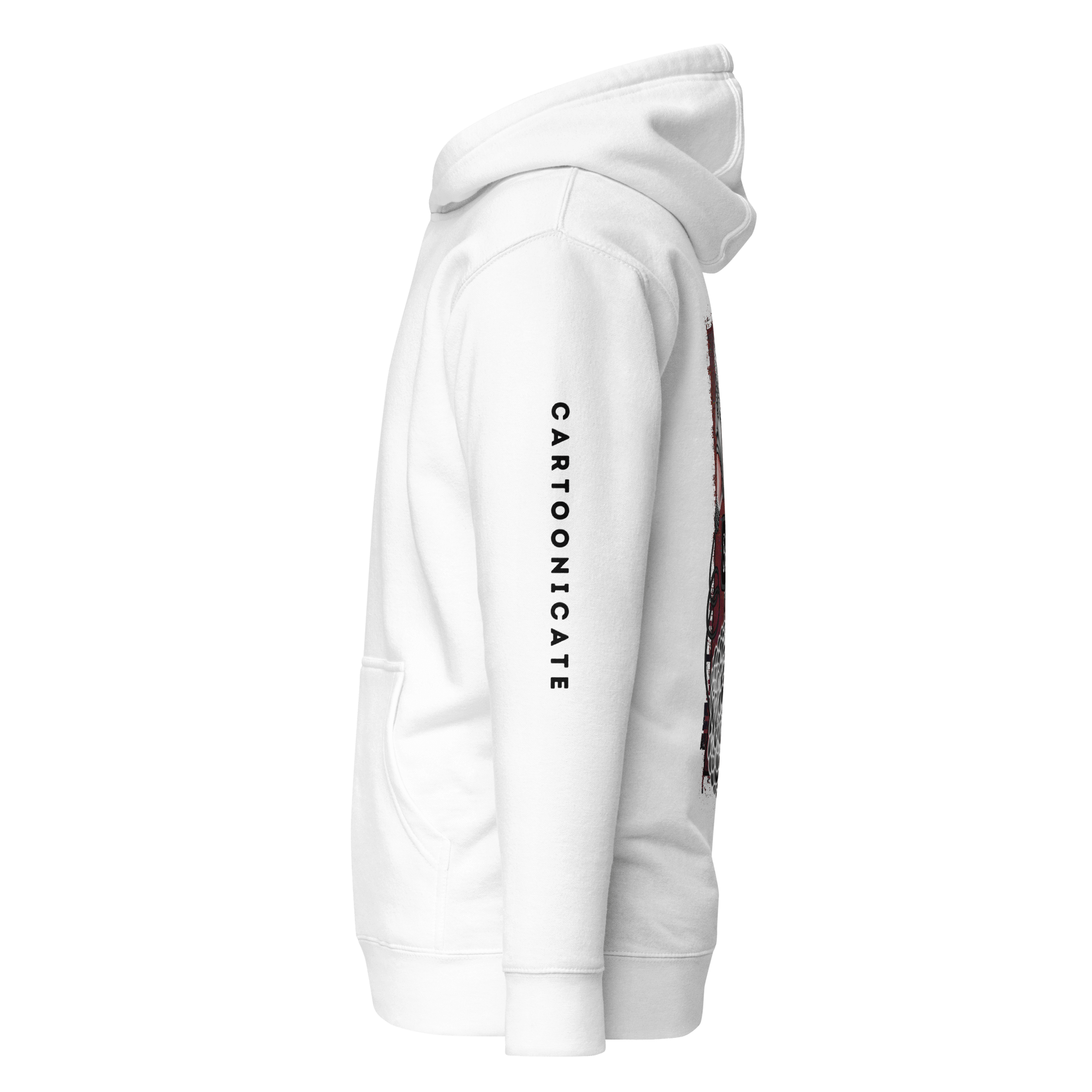 Cartoonicate hoodie white