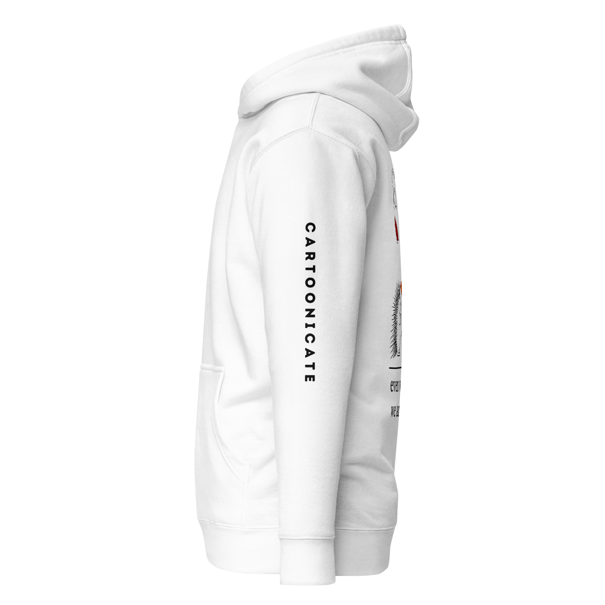 Cartoonicate white hoodie