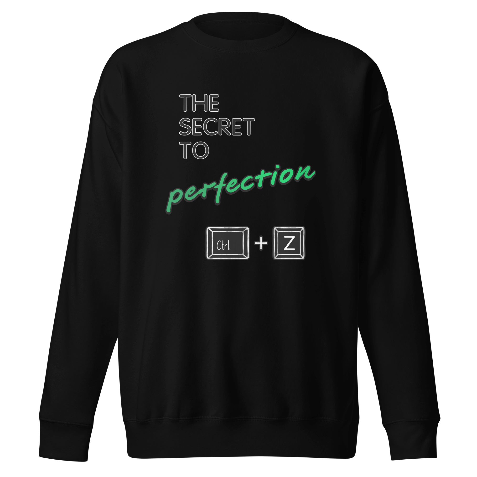 Ctrl + Z computer keyboard shortcut black sweater