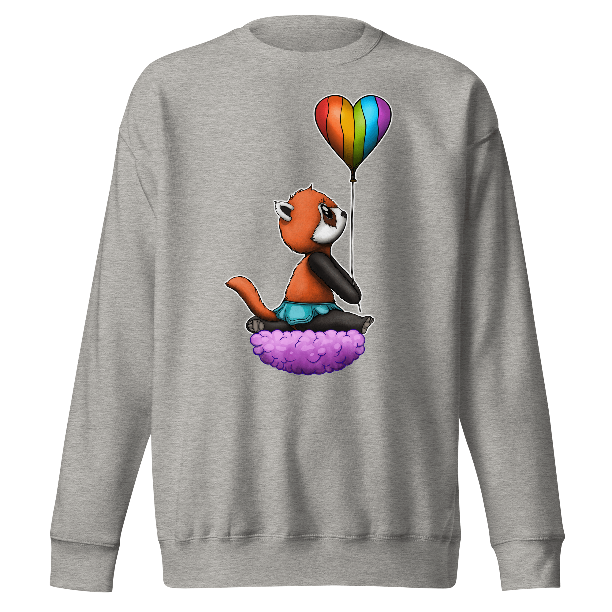 happy pride design on grey sweatshirt