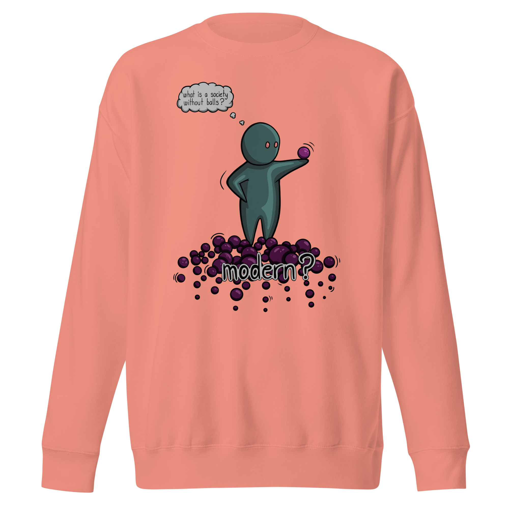 cute cartoon drawing on pink sweater