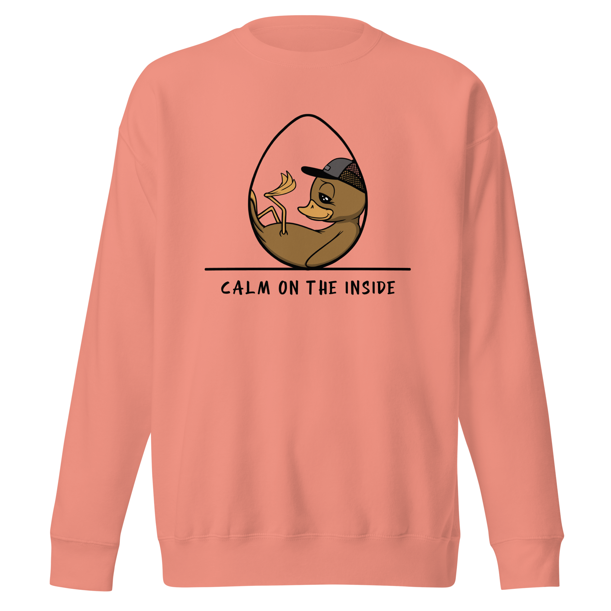 pink sweater with cute baby duckling in an egg