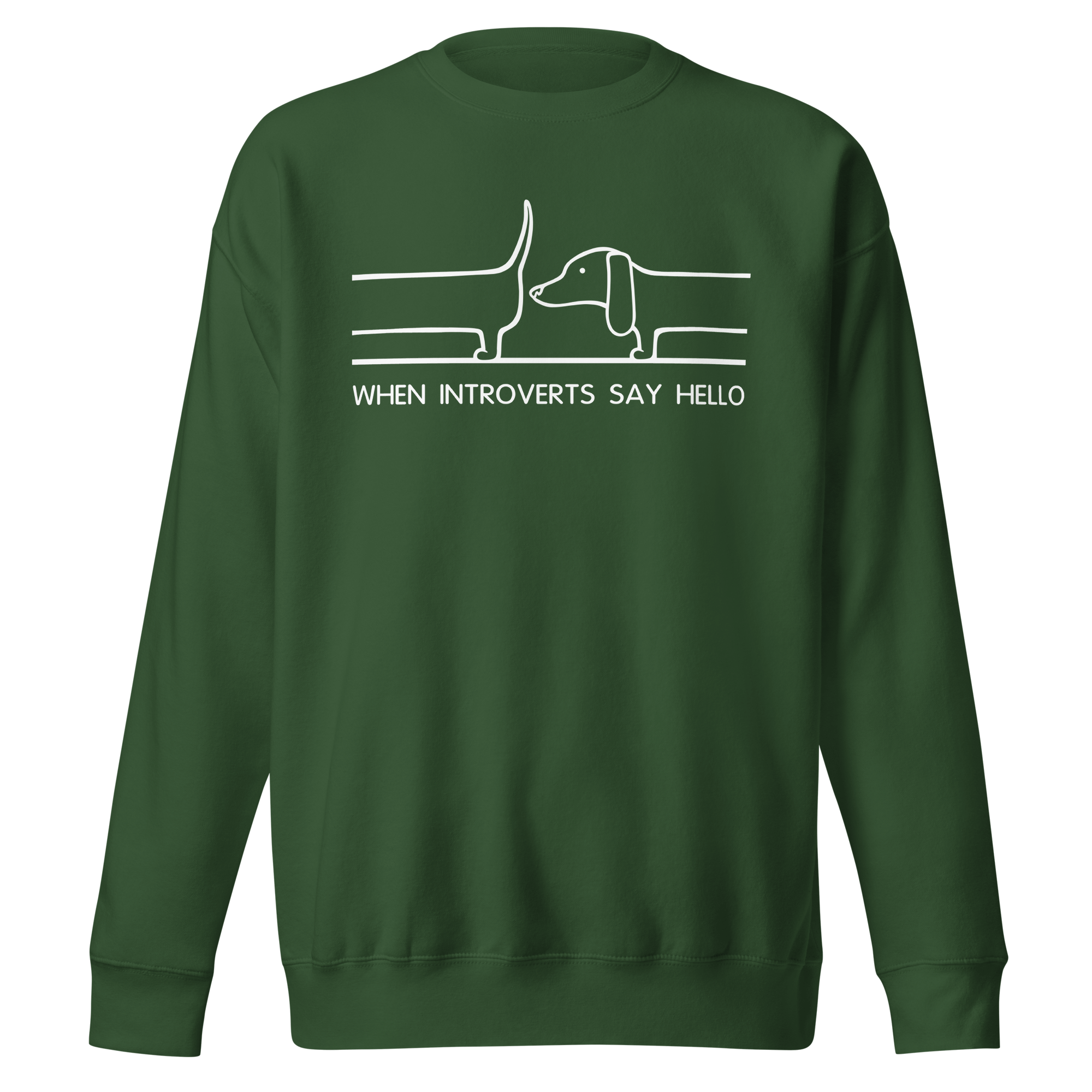 green introvert humor sweater