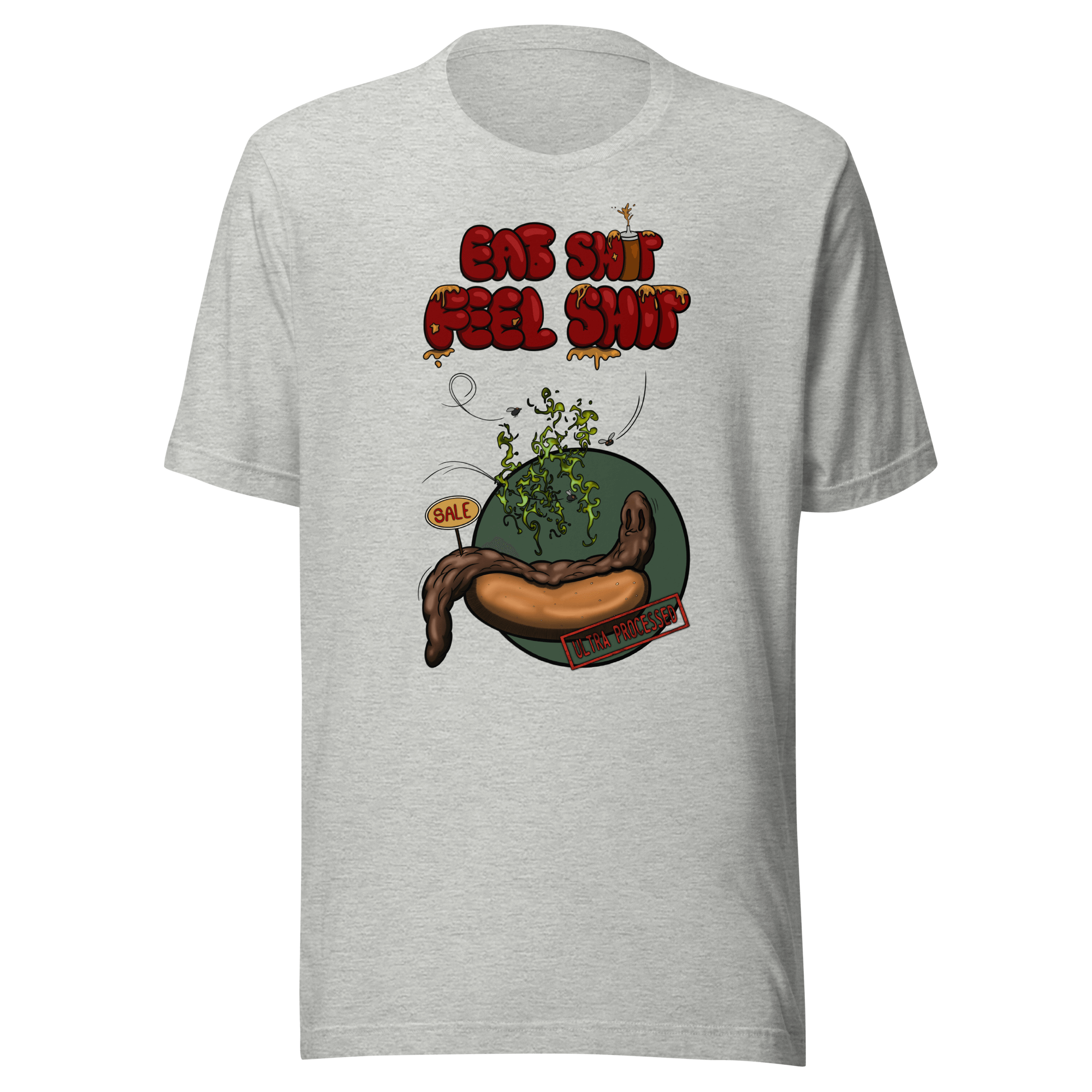 funny cartoon hot dog grey tshirt