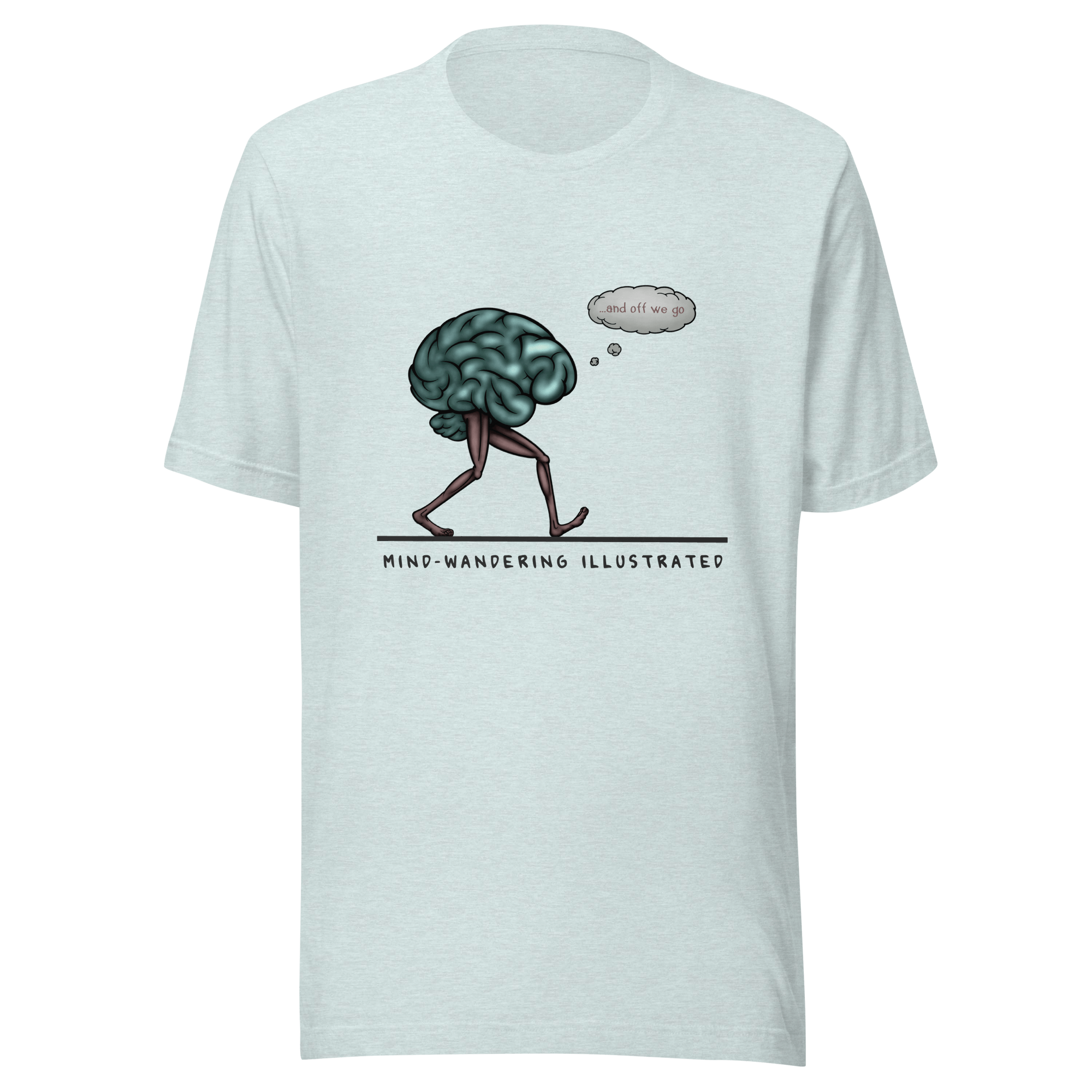 Mind-wandering light blue tee