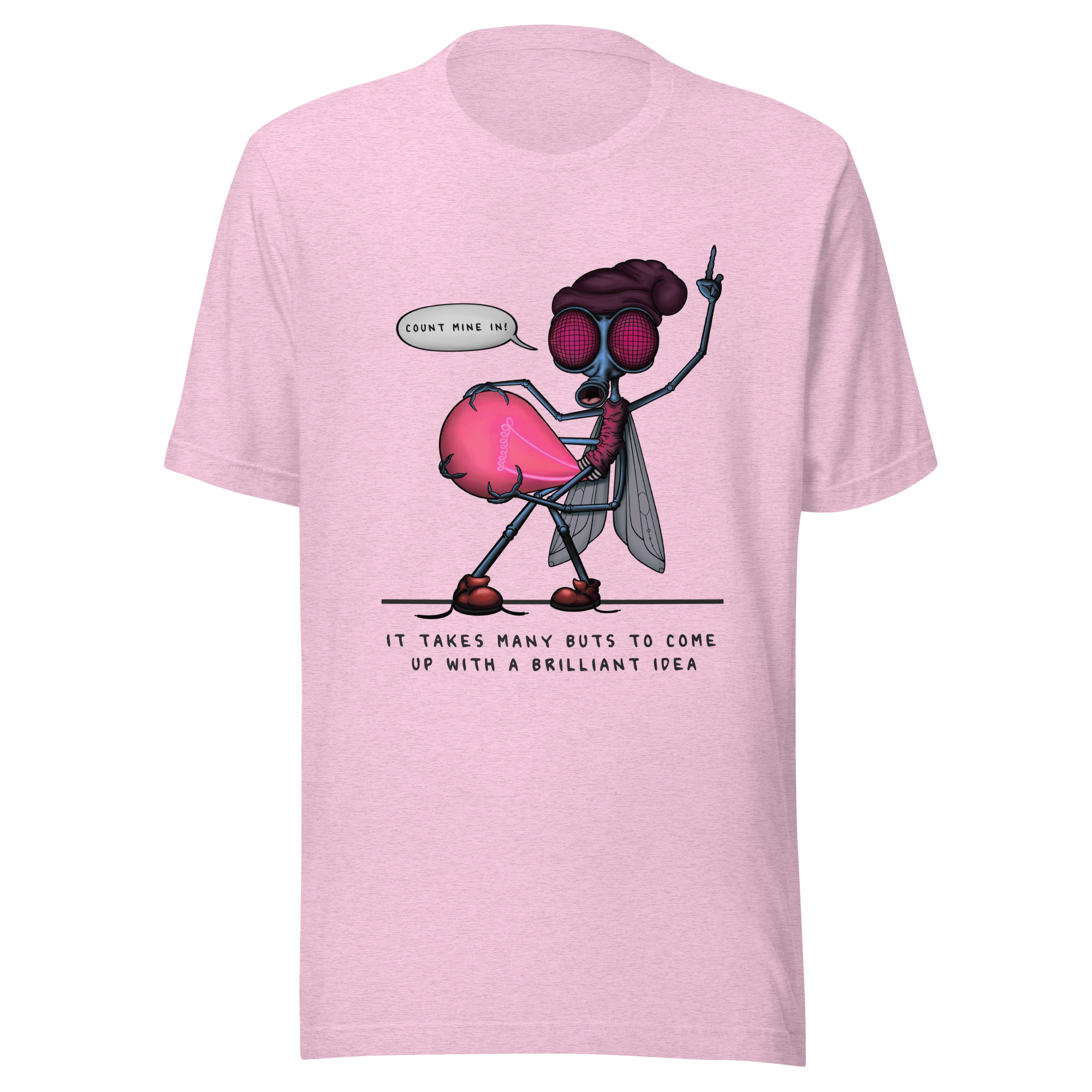 Cool firefly cartoon pink tee