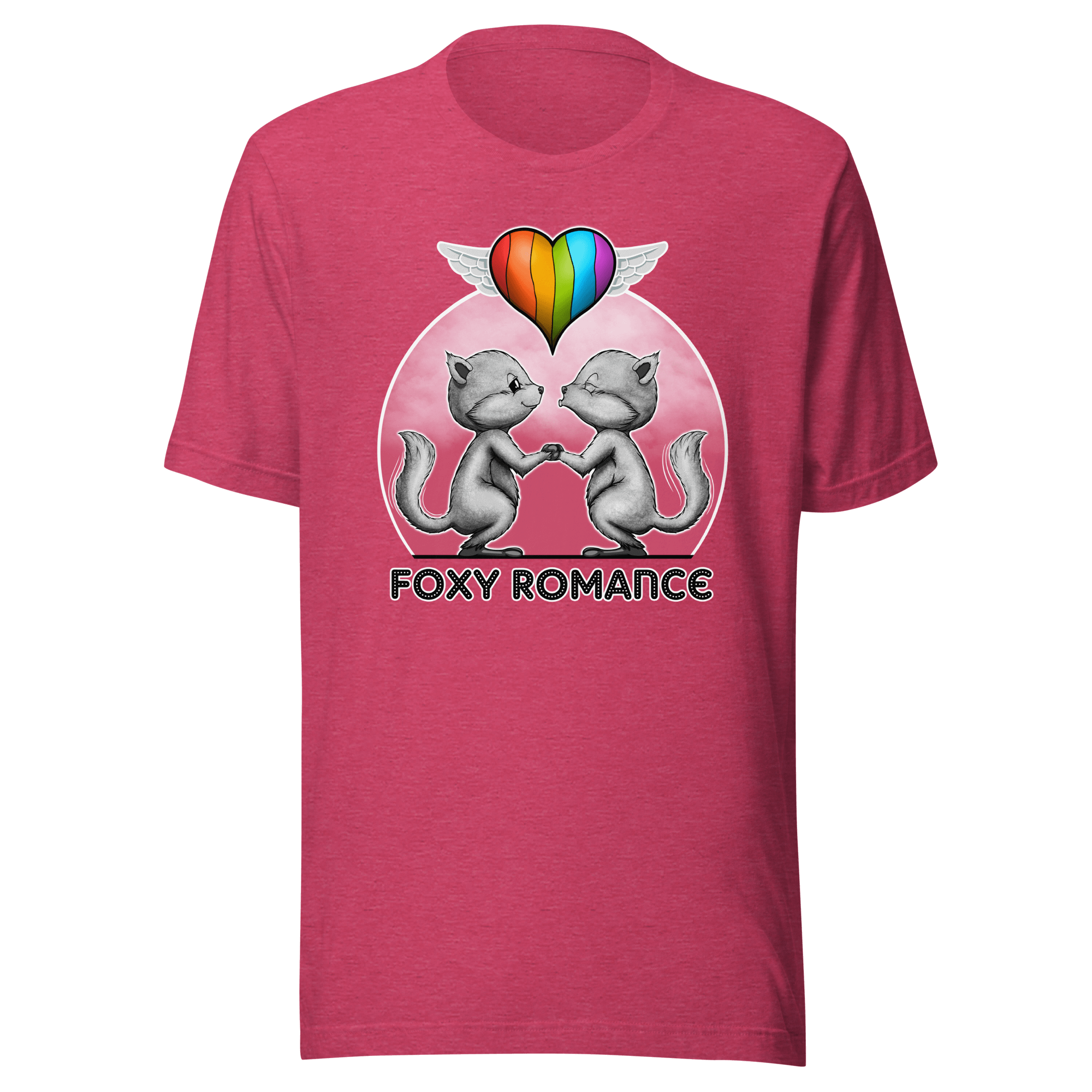 happy pride design on pink tee