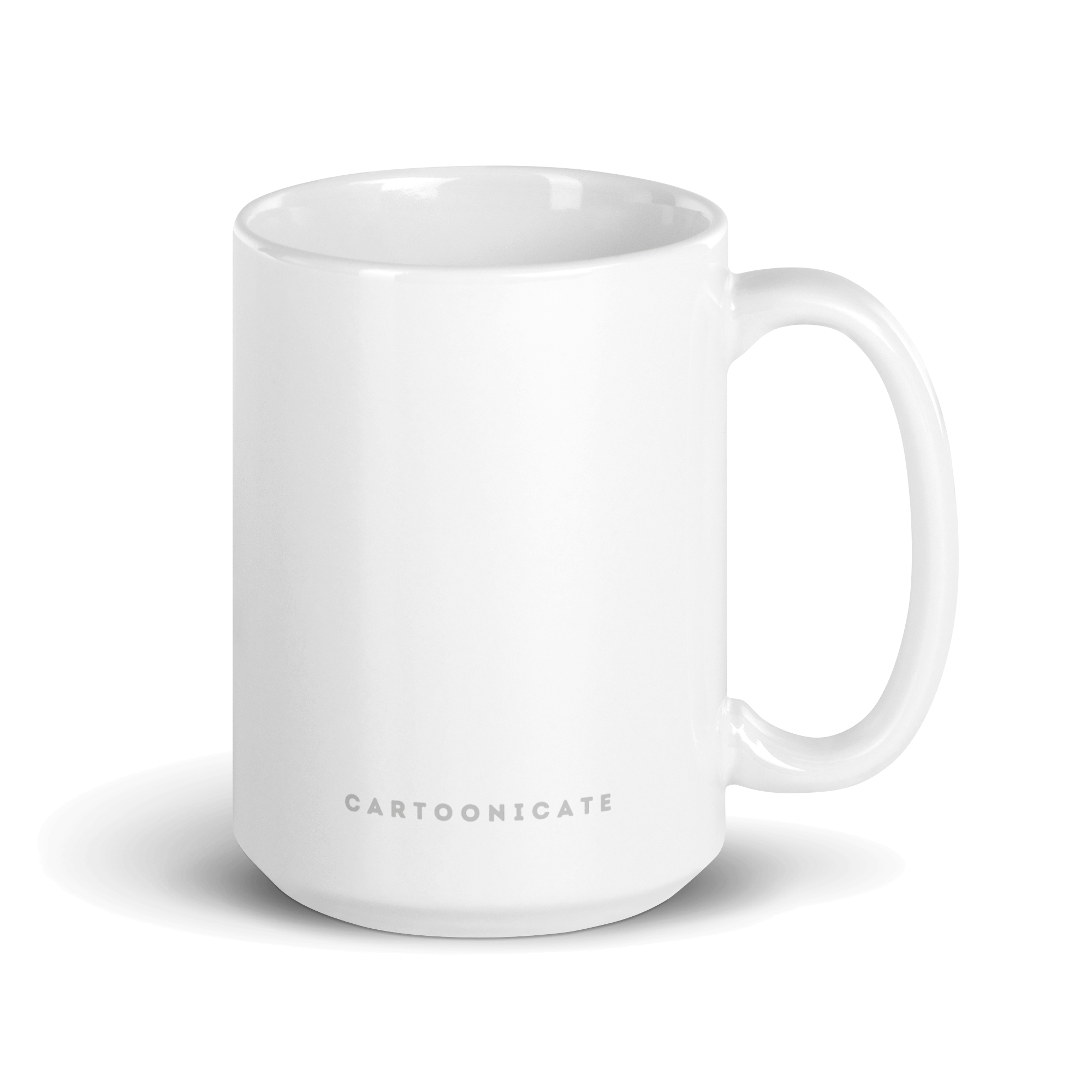 Cartoonicate white mug ceramic