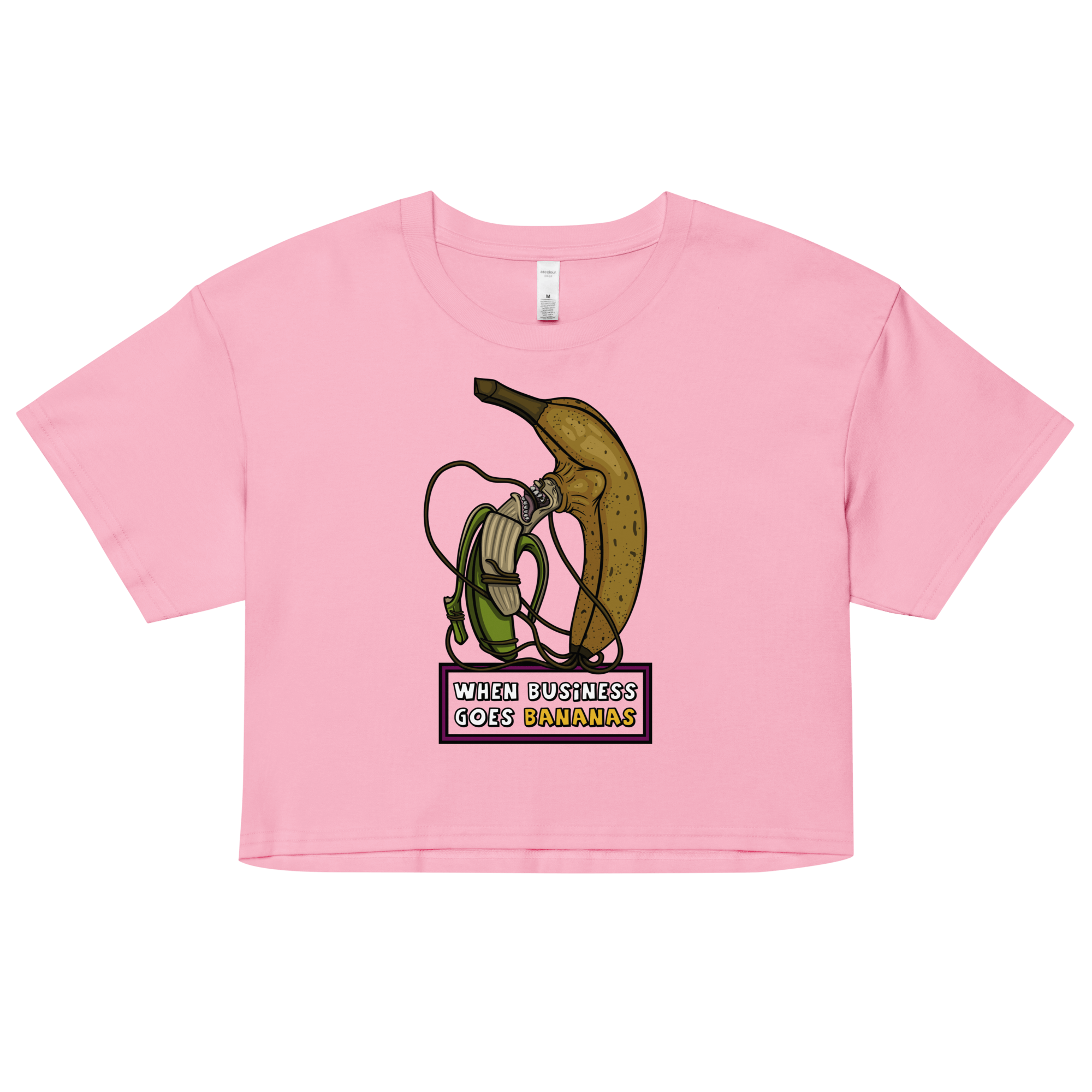 Cool banana business pink crop top